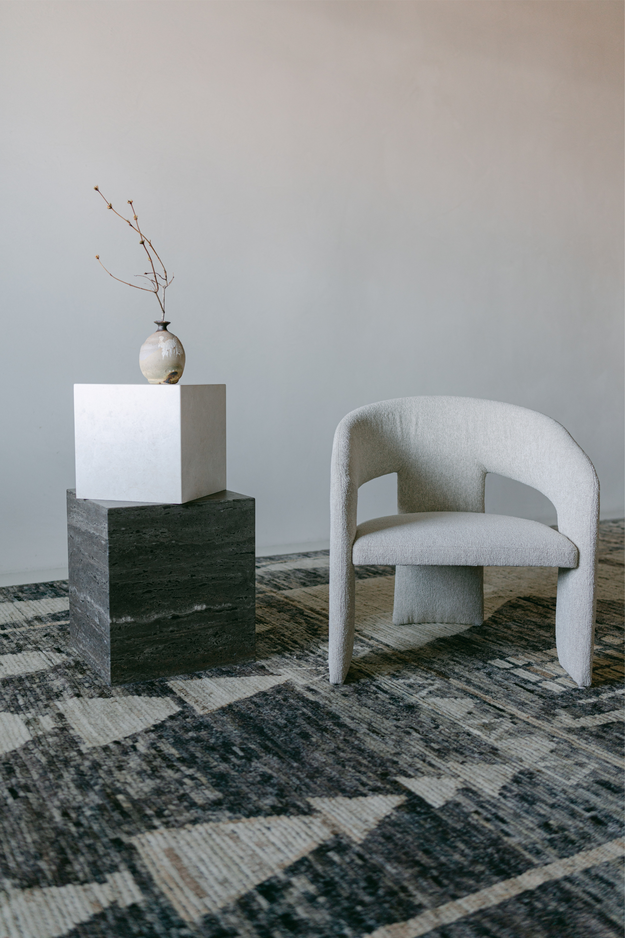 District Loom Modern hand knotted Afghan Tulu area rug made to order