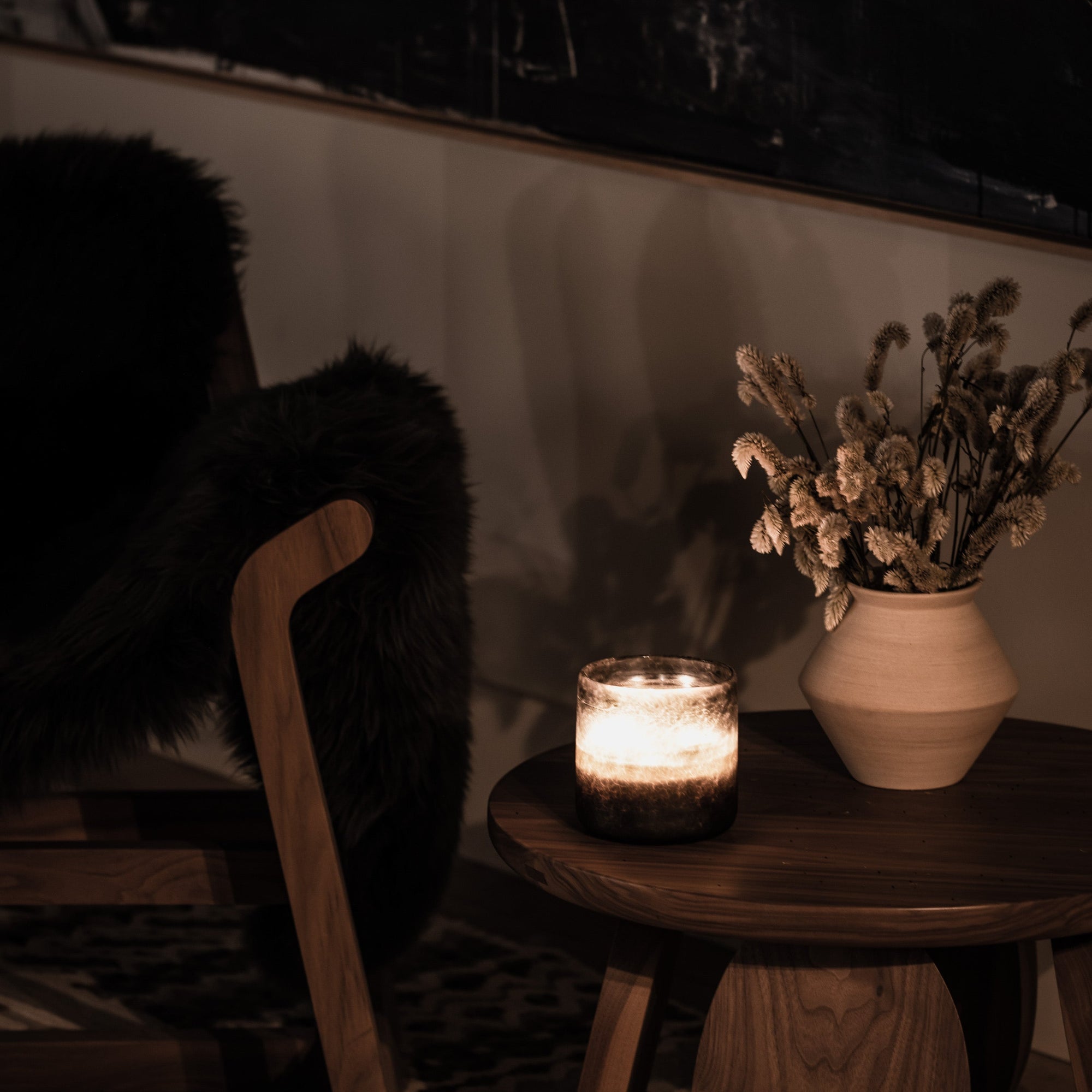 District Loom Hand Blown in Bozeman Smoke Clarisse - 32oz candle
