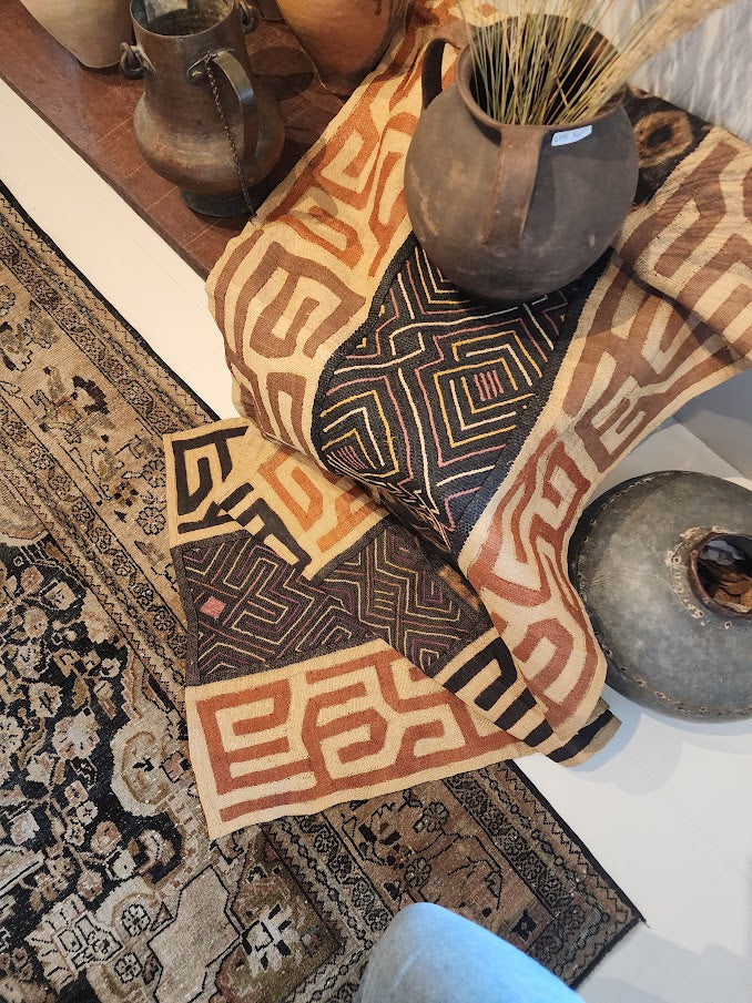 Vintage African mud cloth textile District Loom