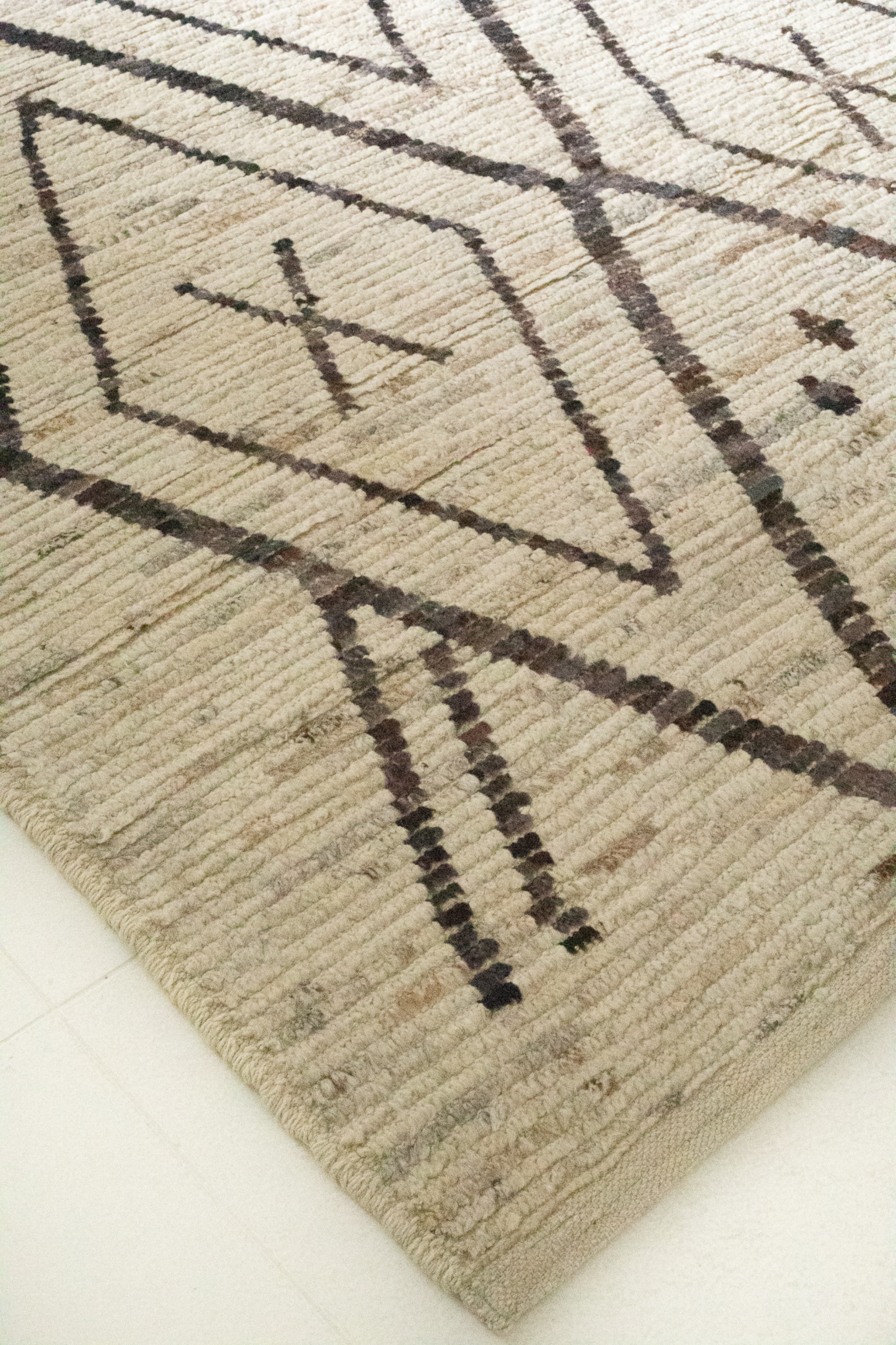 District Loom Modern hand knotted Afghan Tulu area rug 005 made to order