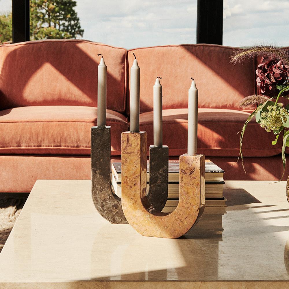 Arco Candle Holder Grey