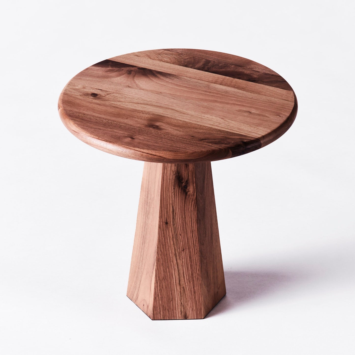District Loom X Dusty Deco Hexagon Side Table Walnut