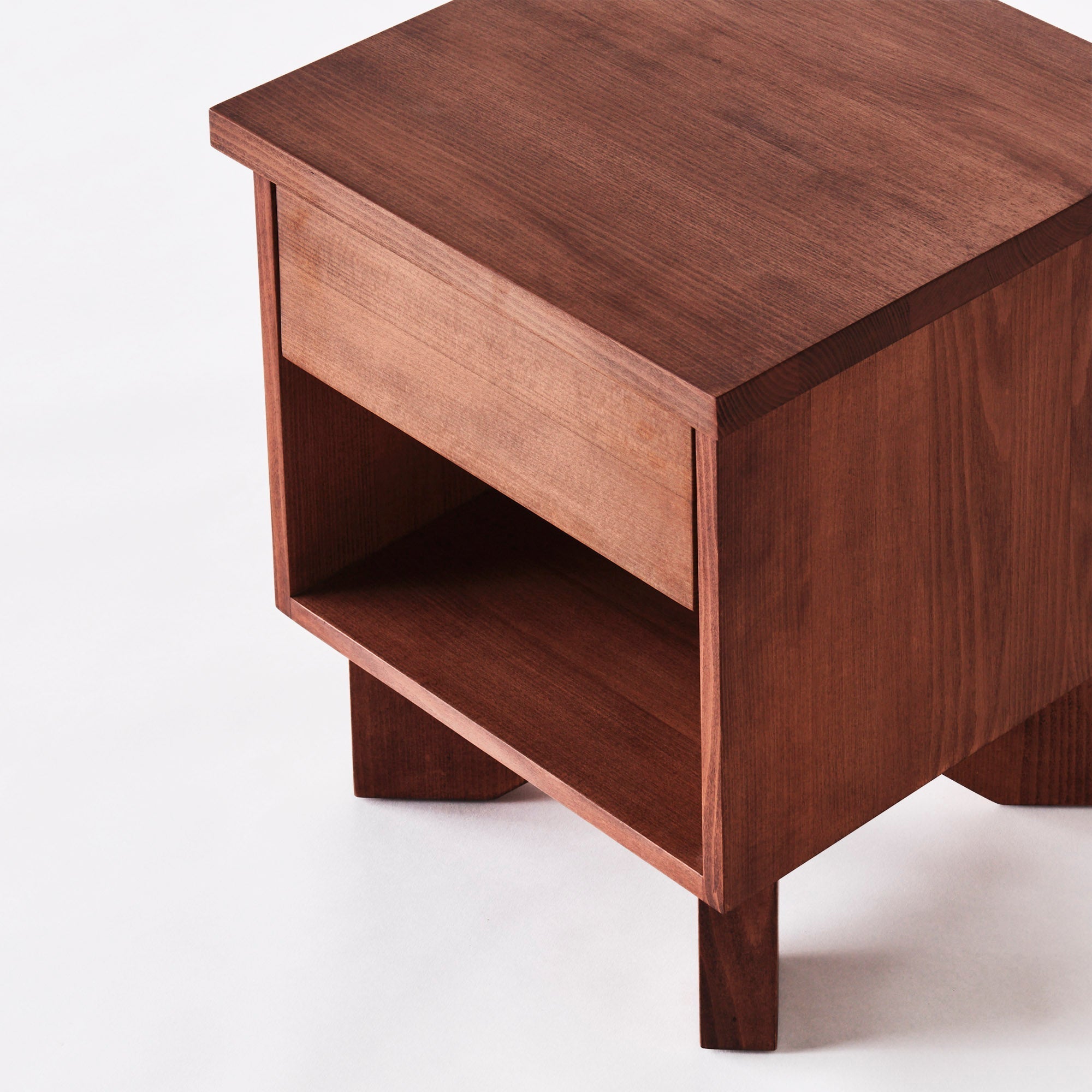 V Bedside Table Beech