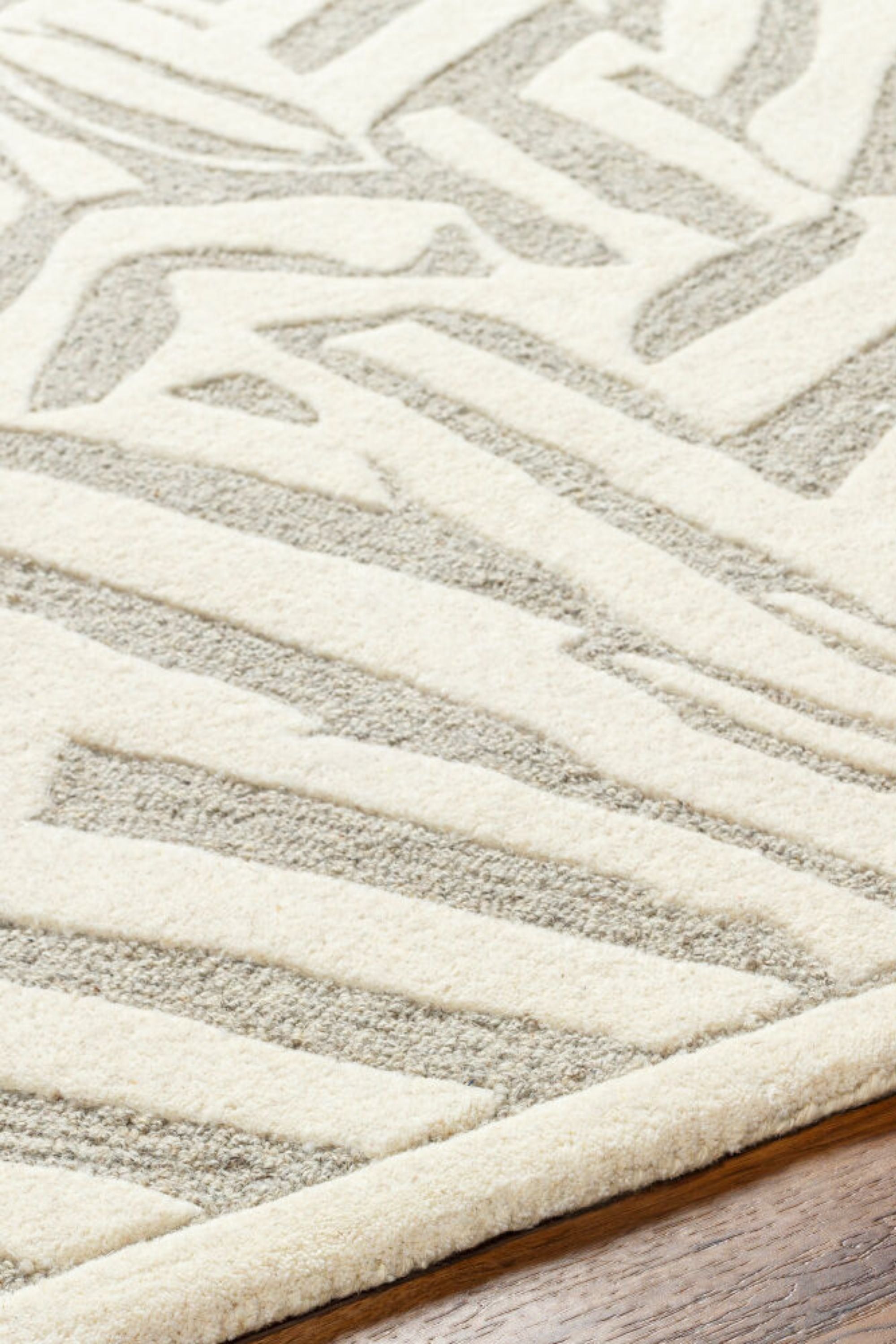 District Loom Modern hand tufted rug Dune Ivory