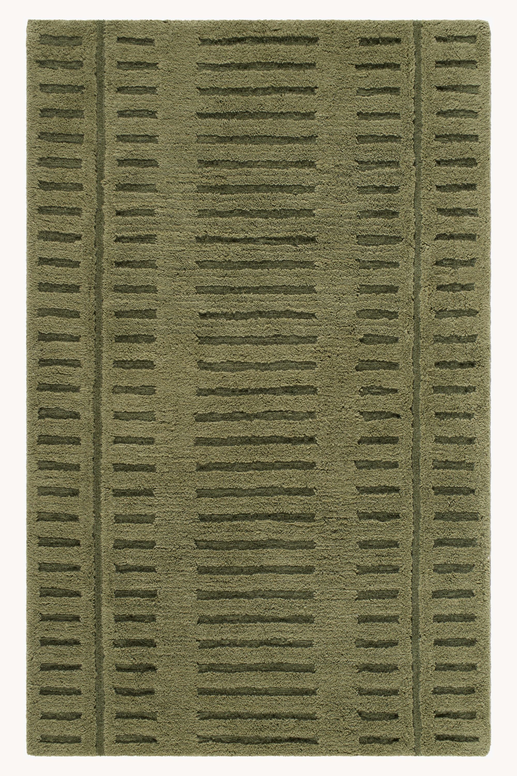 District Loom Modern hand tufted rug Harrow Green