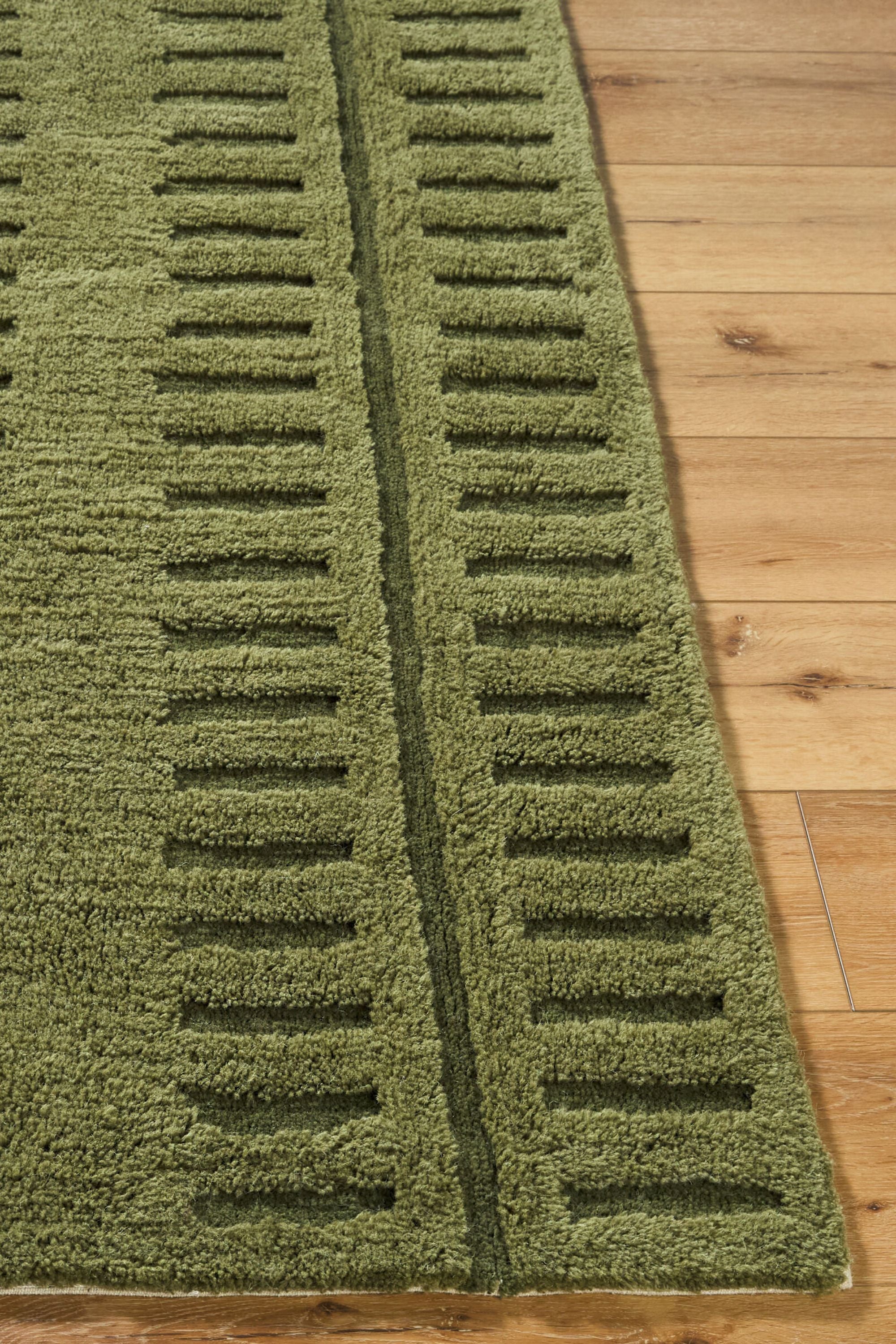 District Loom Modern hand tufted rug Harrow Green