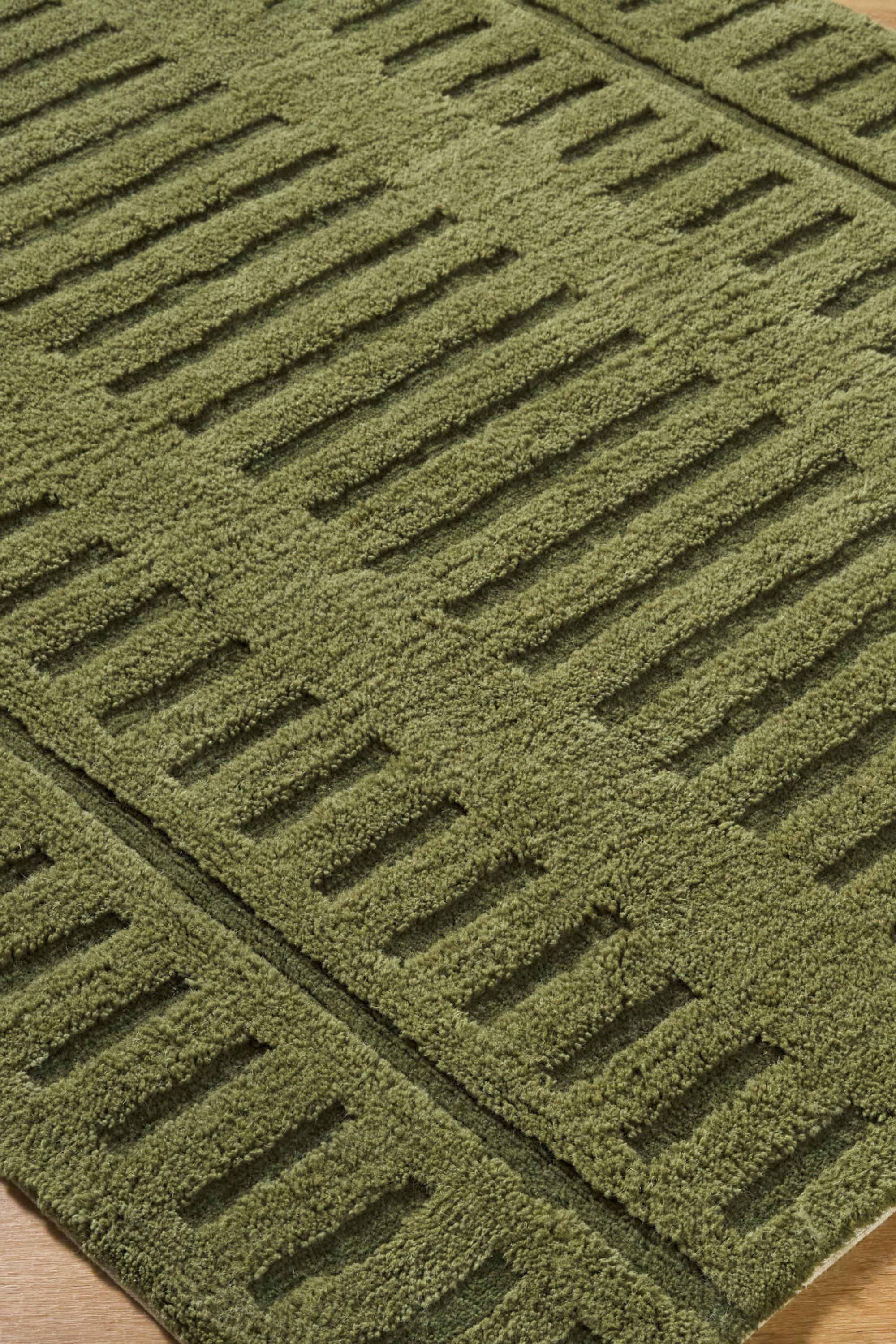 District Loom Modern hand tufted rug Harrow Green