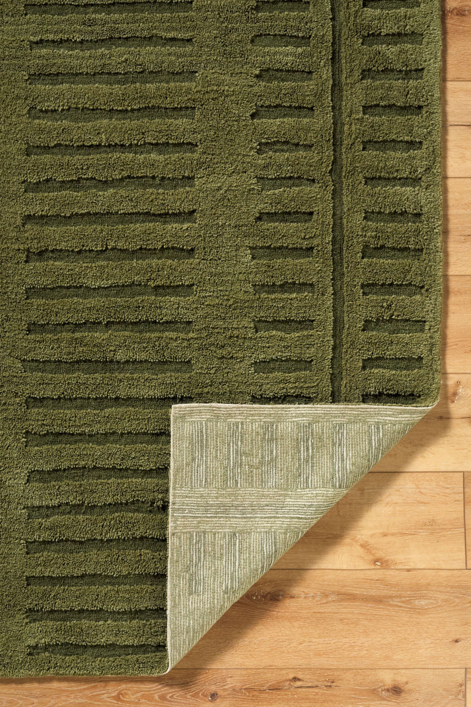 District Loom Modern hand tufted rug Harrow Green
