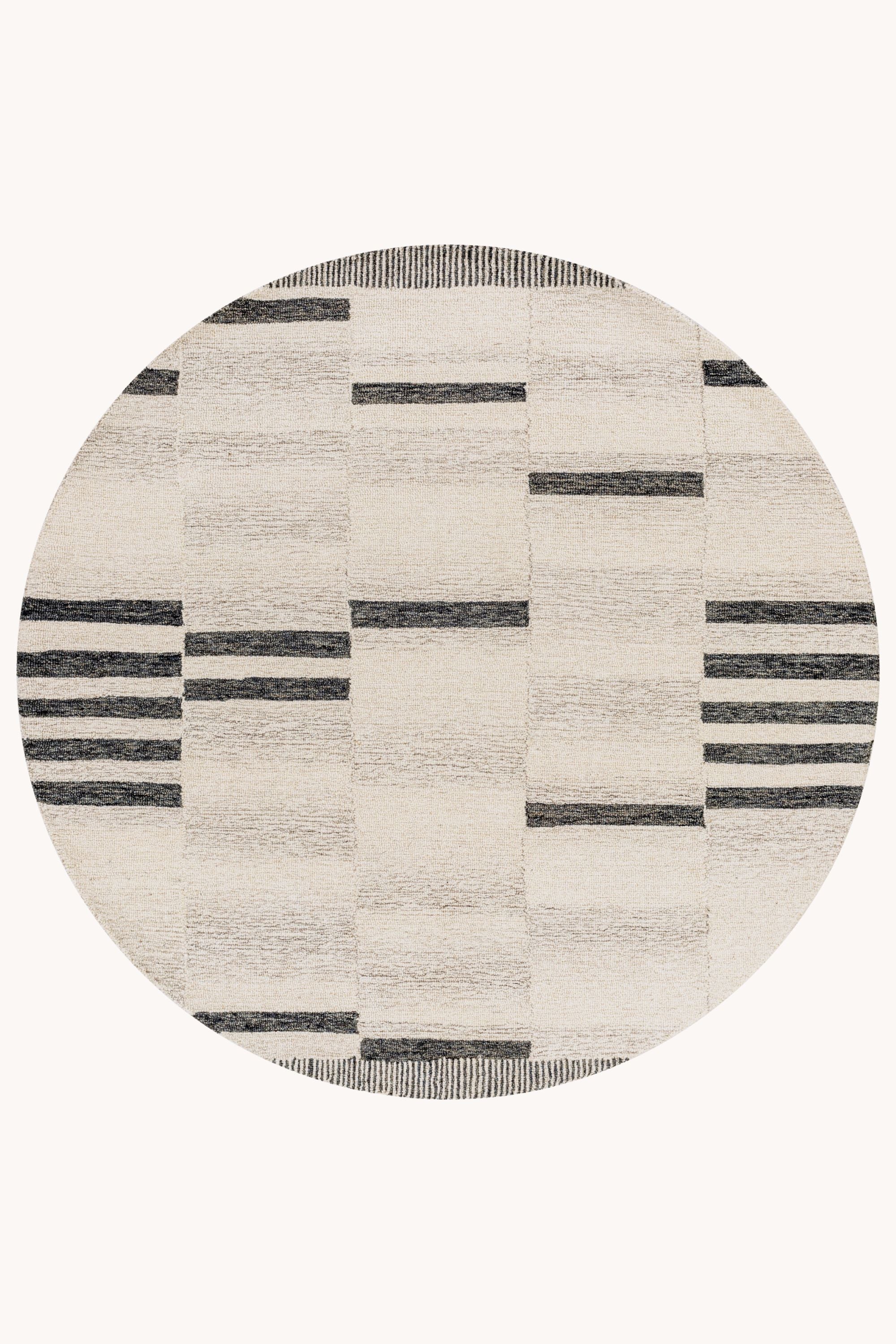 District Loom Modern hand tufted rug Granada Charcoal and Cream