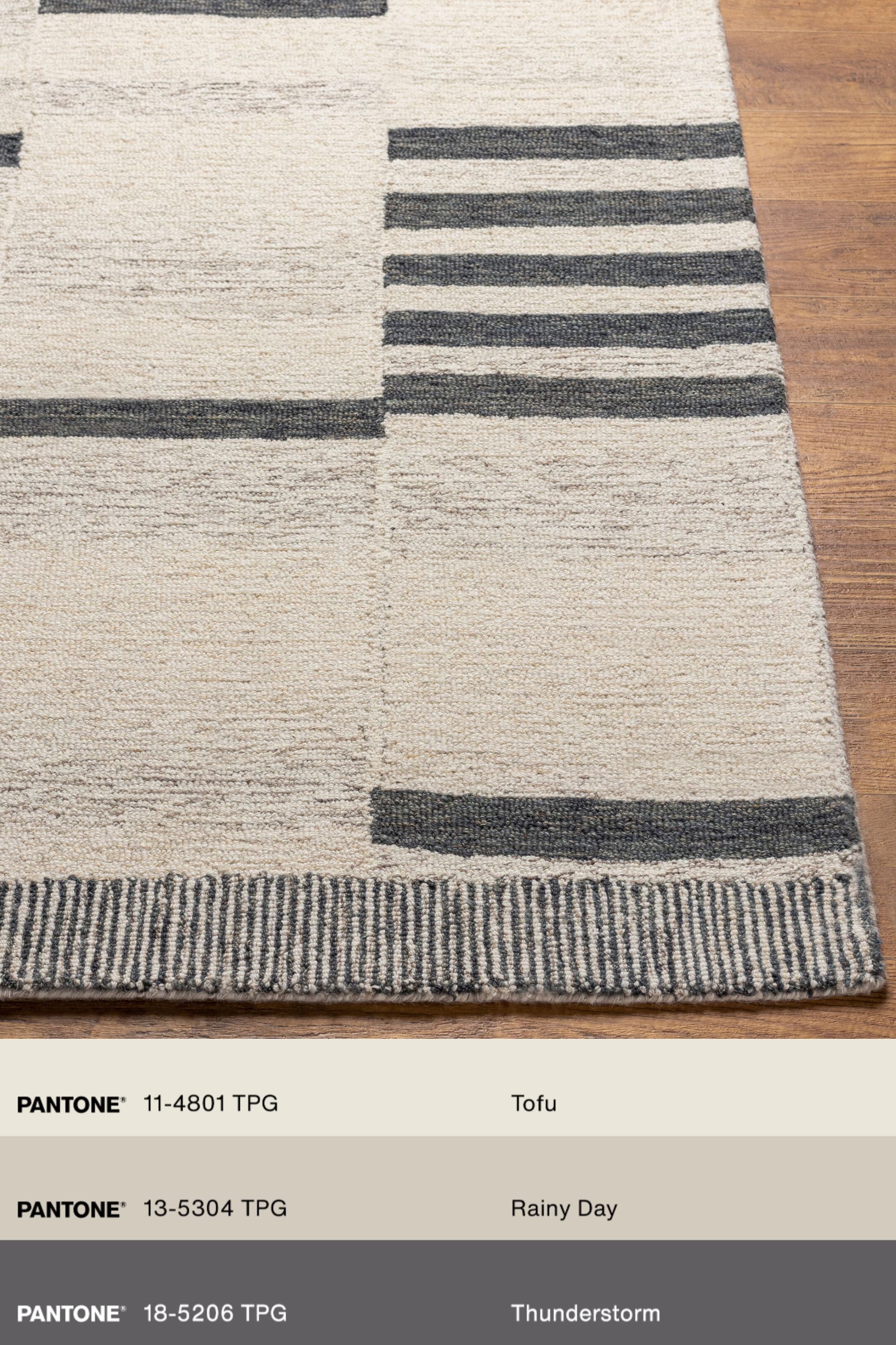 District Loom Modern hand tufted rug Granada Charcoal and Cream