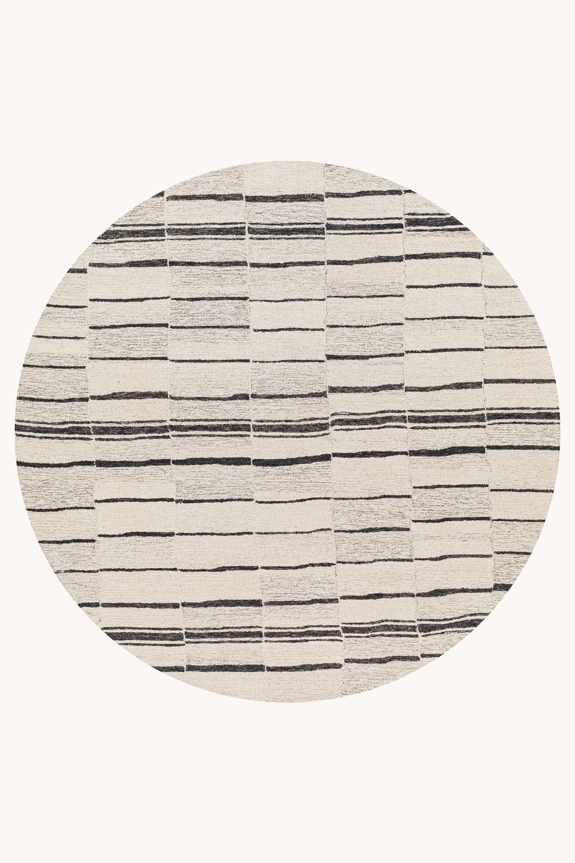 District Loom Modern hand tufted rug Driftline Charcoal and Beige