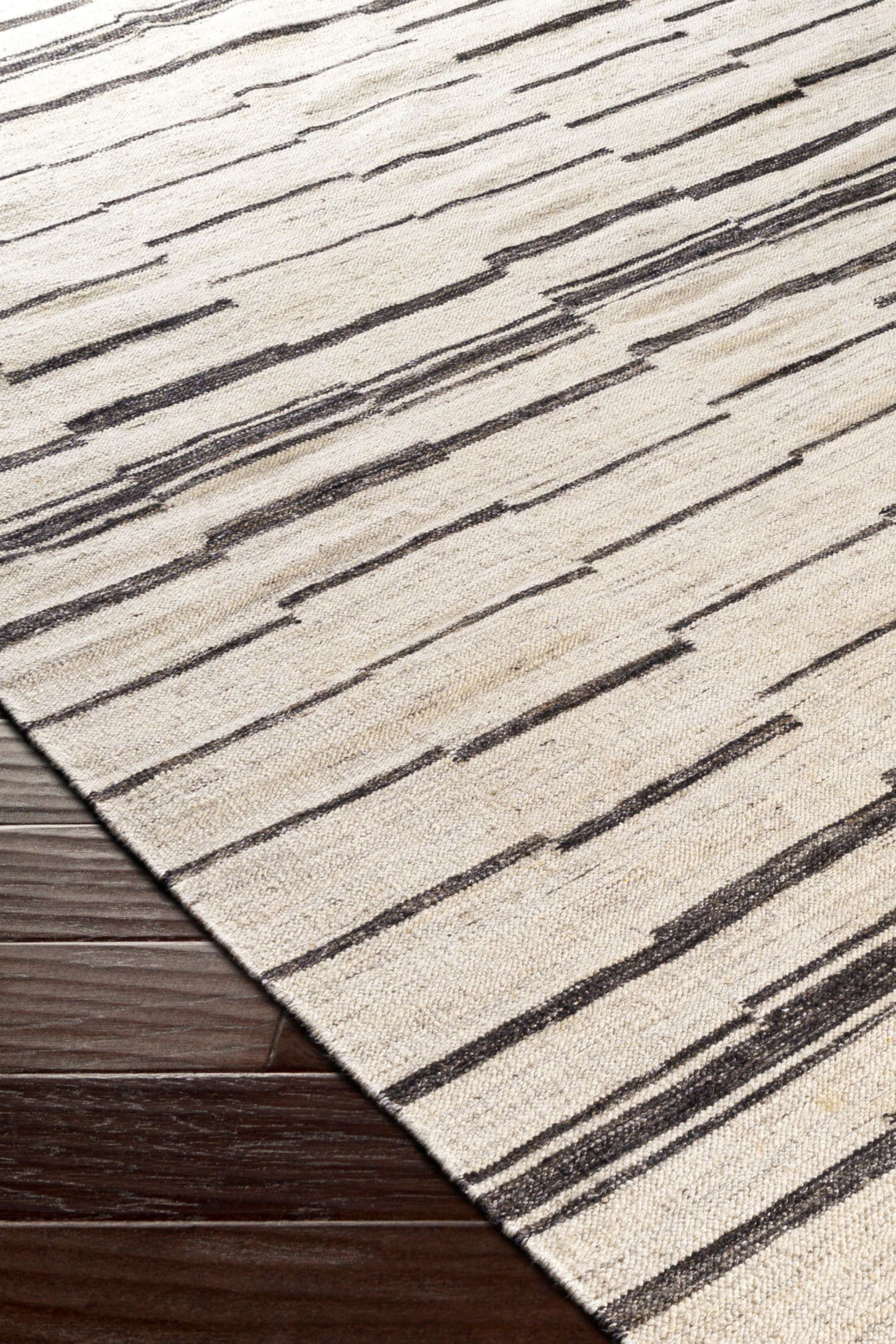 District Loom Modern hand tufted rug Driftline Charcoal and Beige