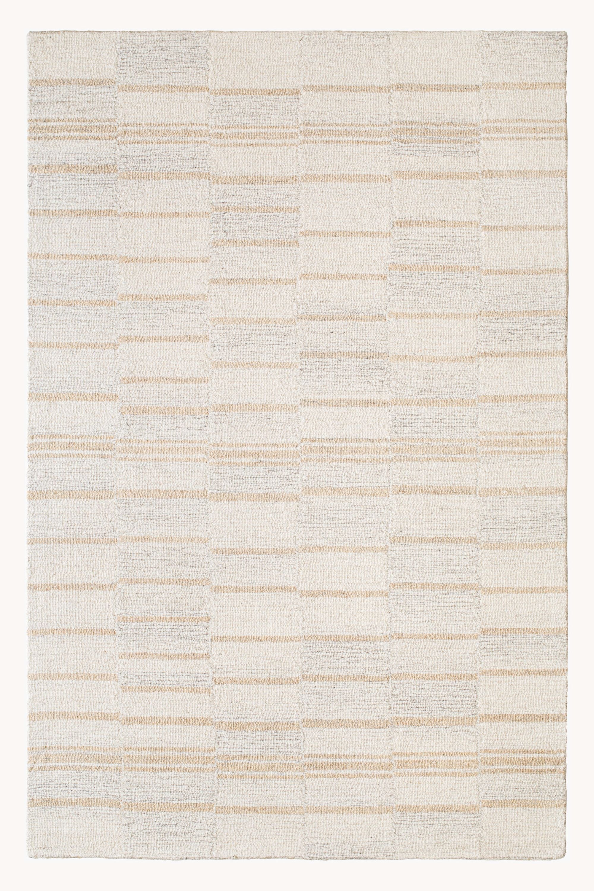 District Loom Modern hand tufted rug Driftline Peach and Beige