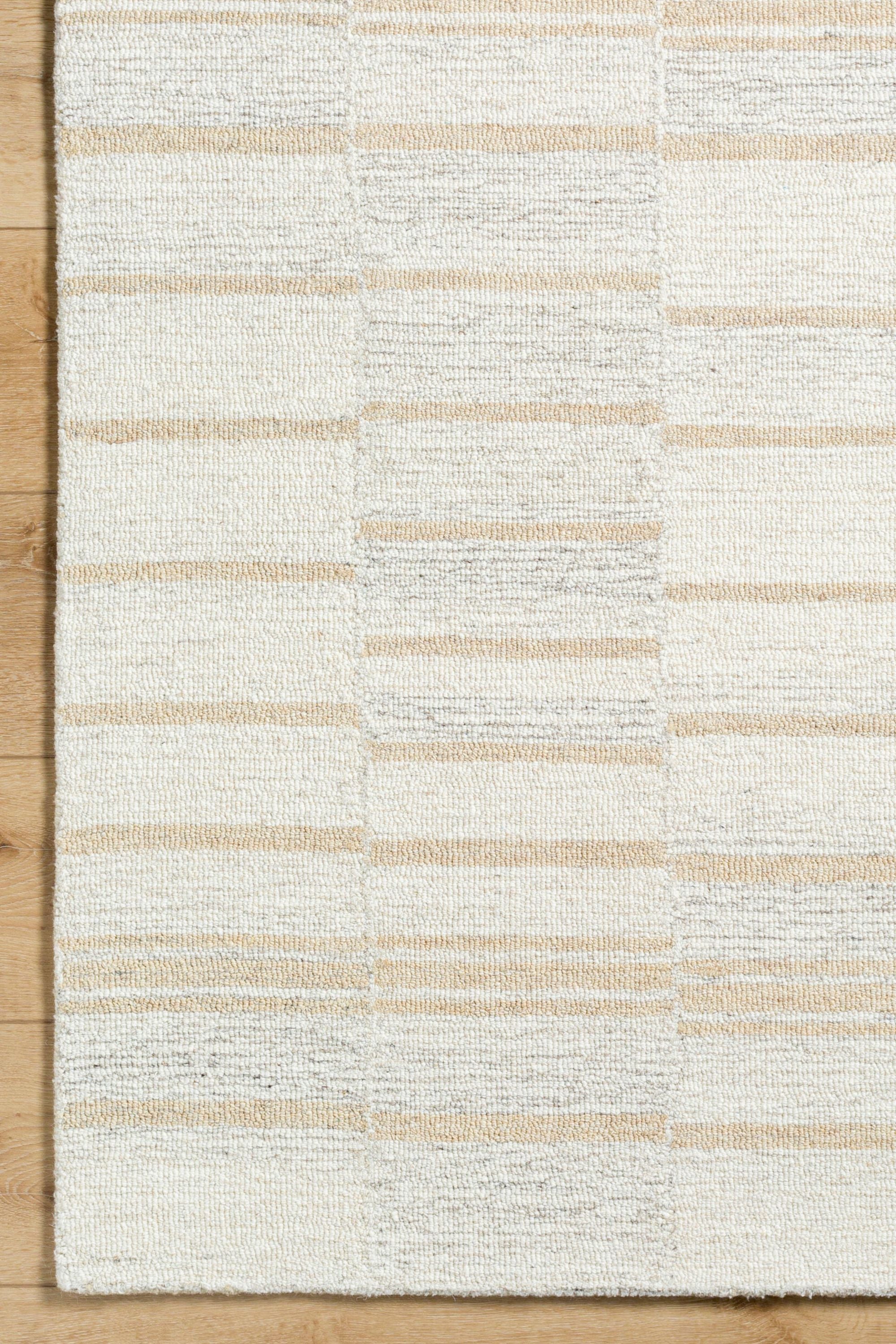 District Loom Modern hand tufted rug Driftline Peach and Beige