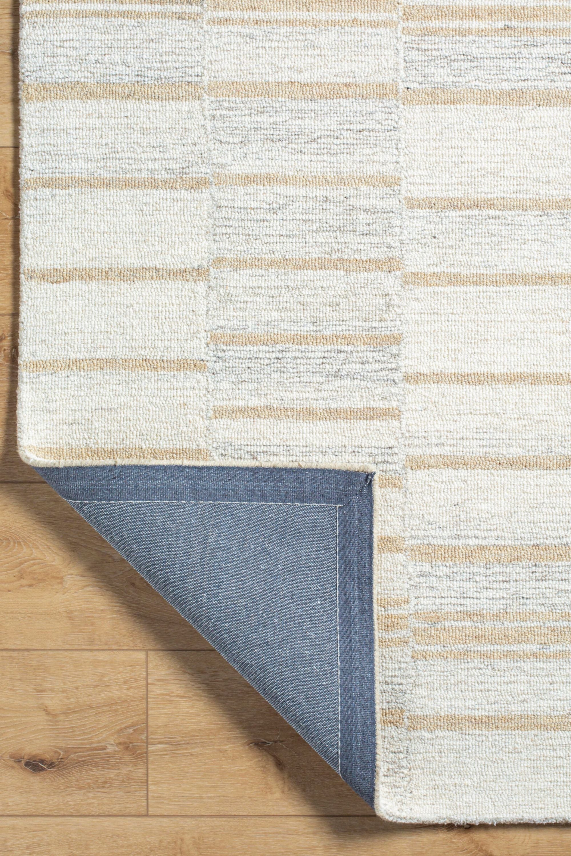 District Loom Modern hand tufted rug Driftline Peach and Beige