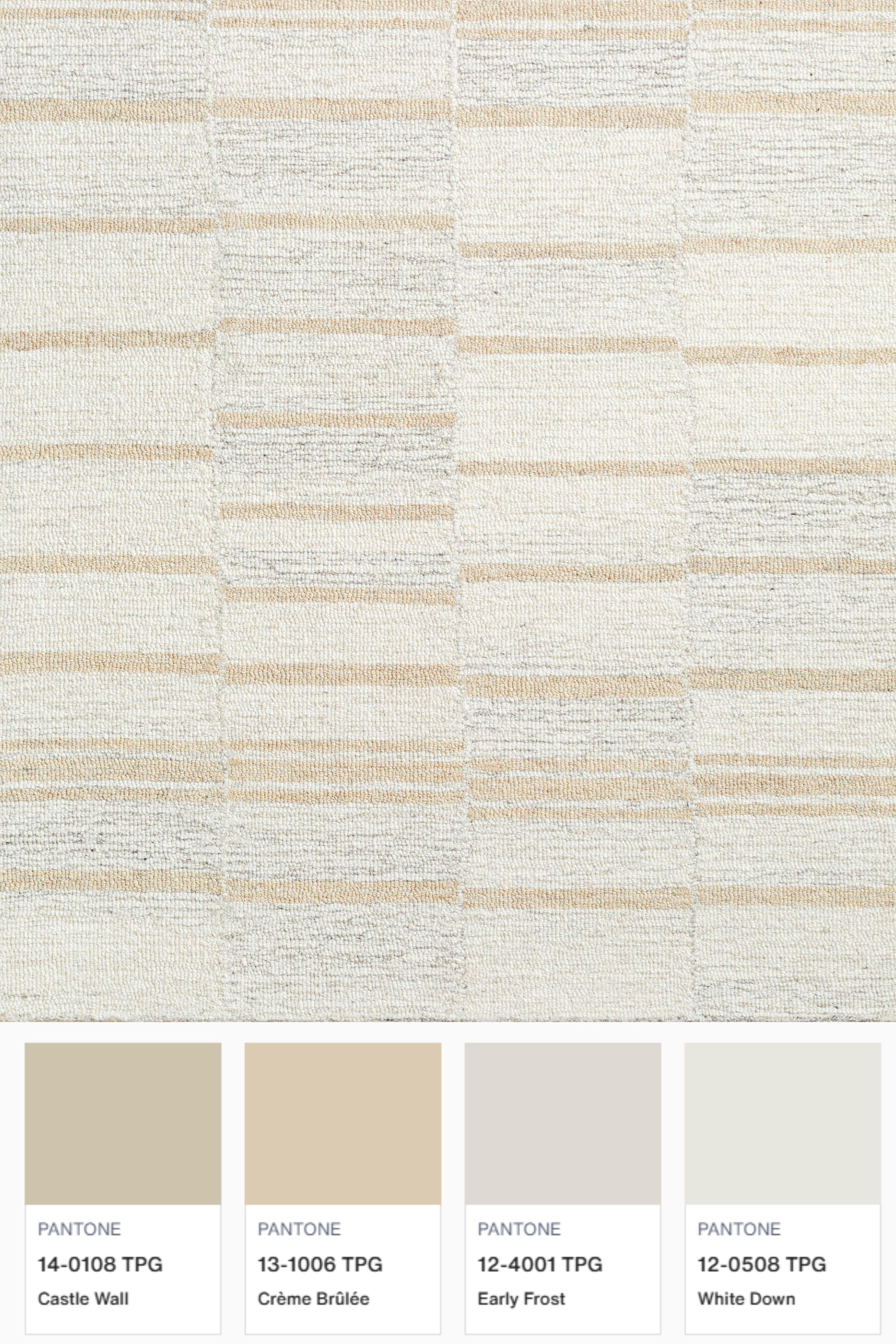 District Loom Modern hand tufted rug Driftline Peach and Beige