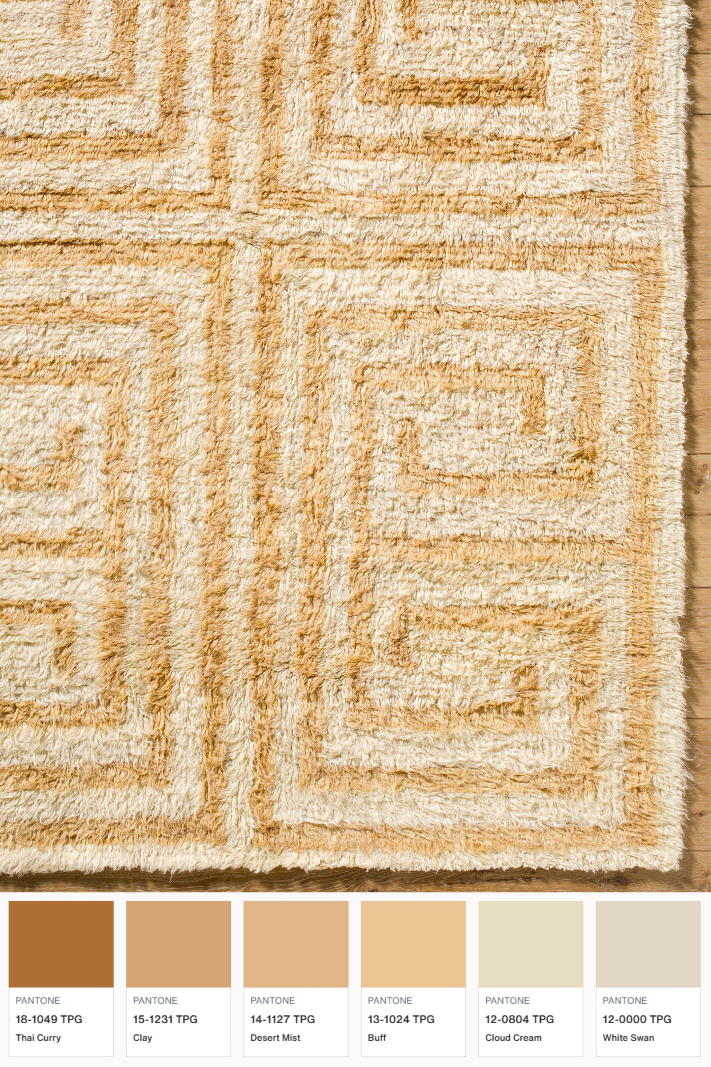 District Loom Modern hand knotted Moroccan Beni Ourain rug 005