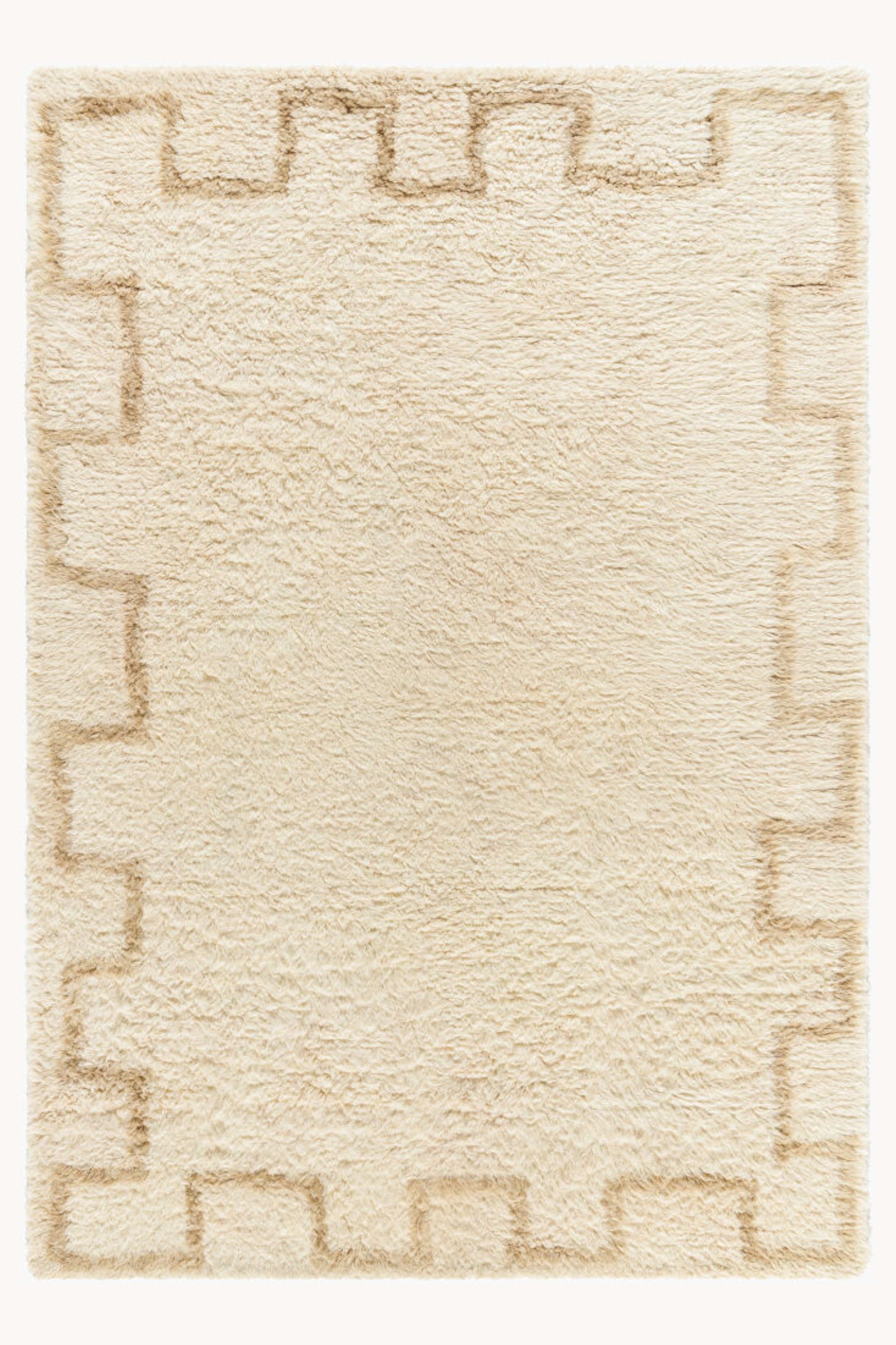 District Loom Modern hand knotted Moroccan Beni Ourain rug 008