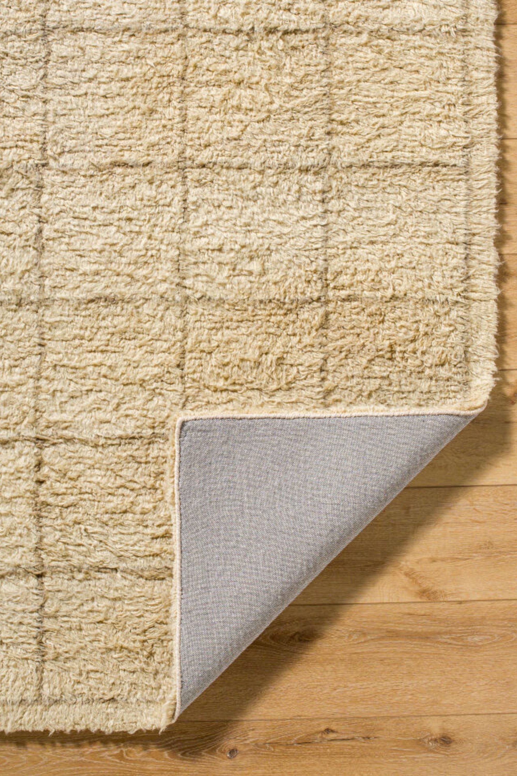 District Loom Modern hand knotted Moroccan Beni Ourain rug 010