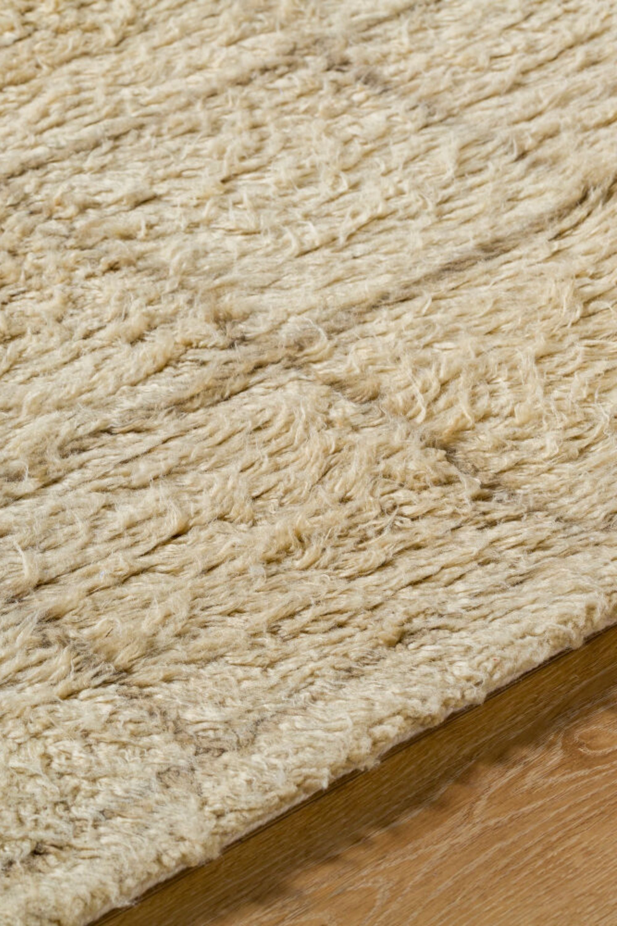 District Loom Modern hand knotted Moroccan Beni Ourain rug 010