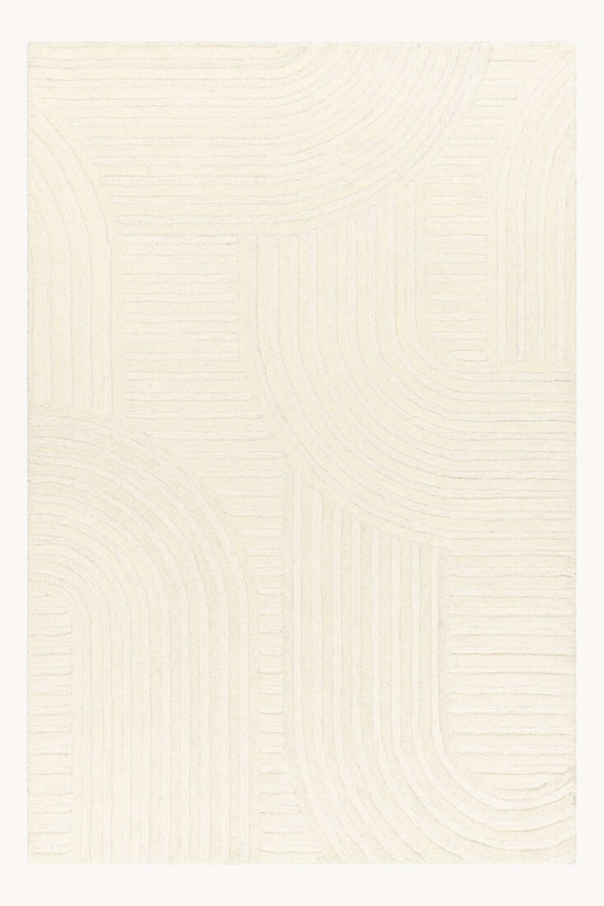 District Loom Modern hand knotted Rug Brook Ivory