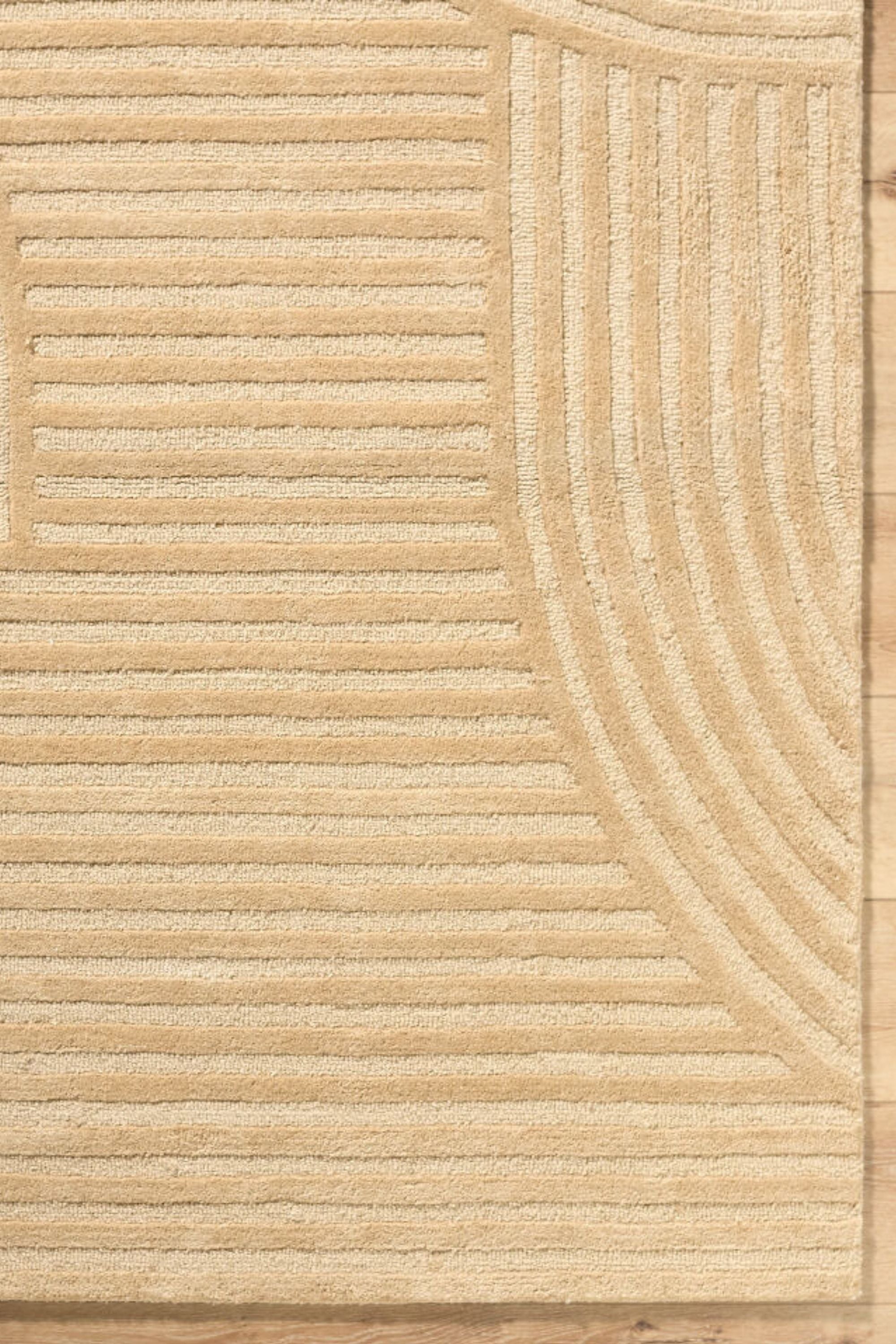 District Loom Modern hand knotted Rug Brook Camel