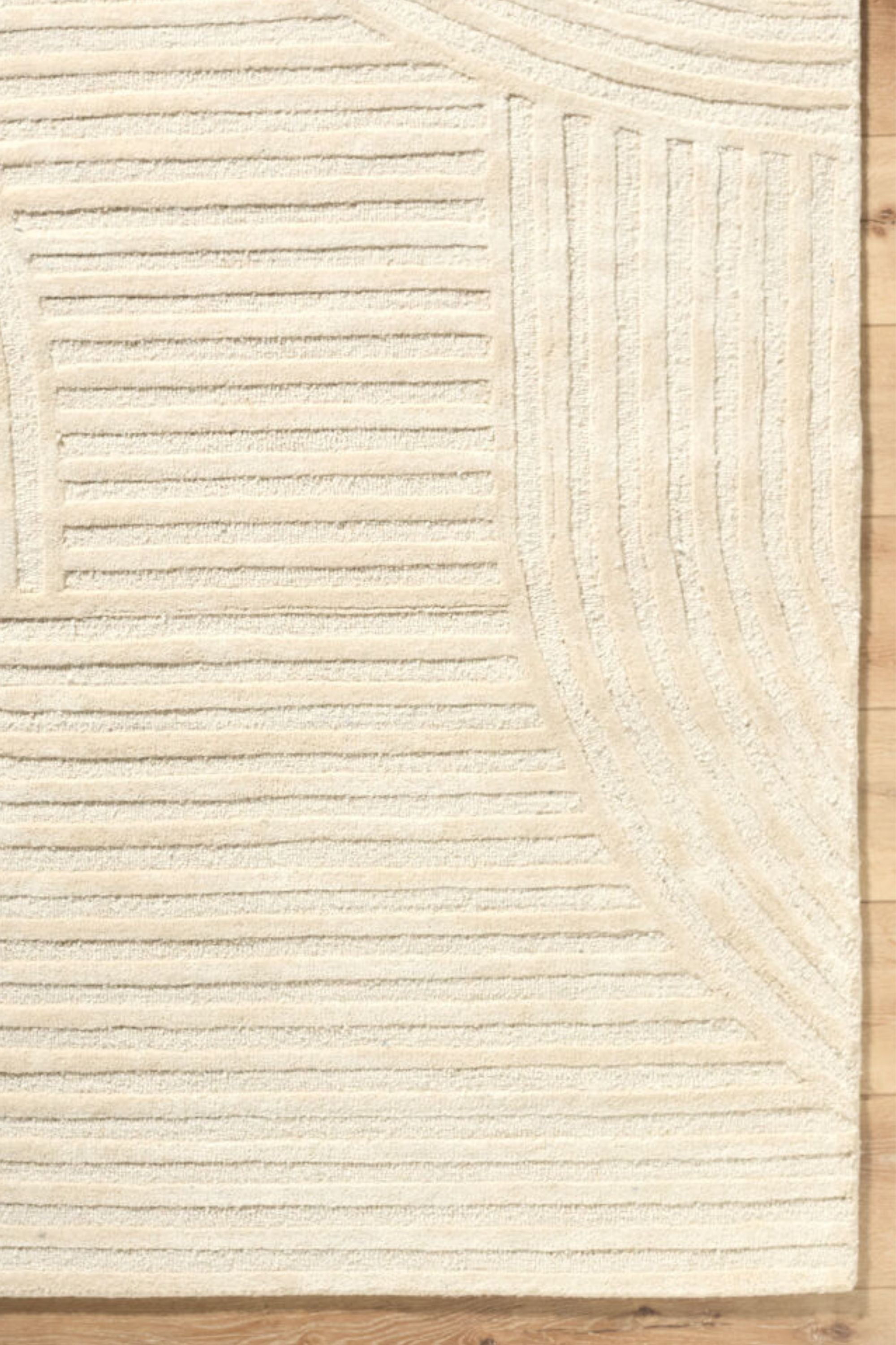 District Loom Modern hand knotted Rug Brook Beige