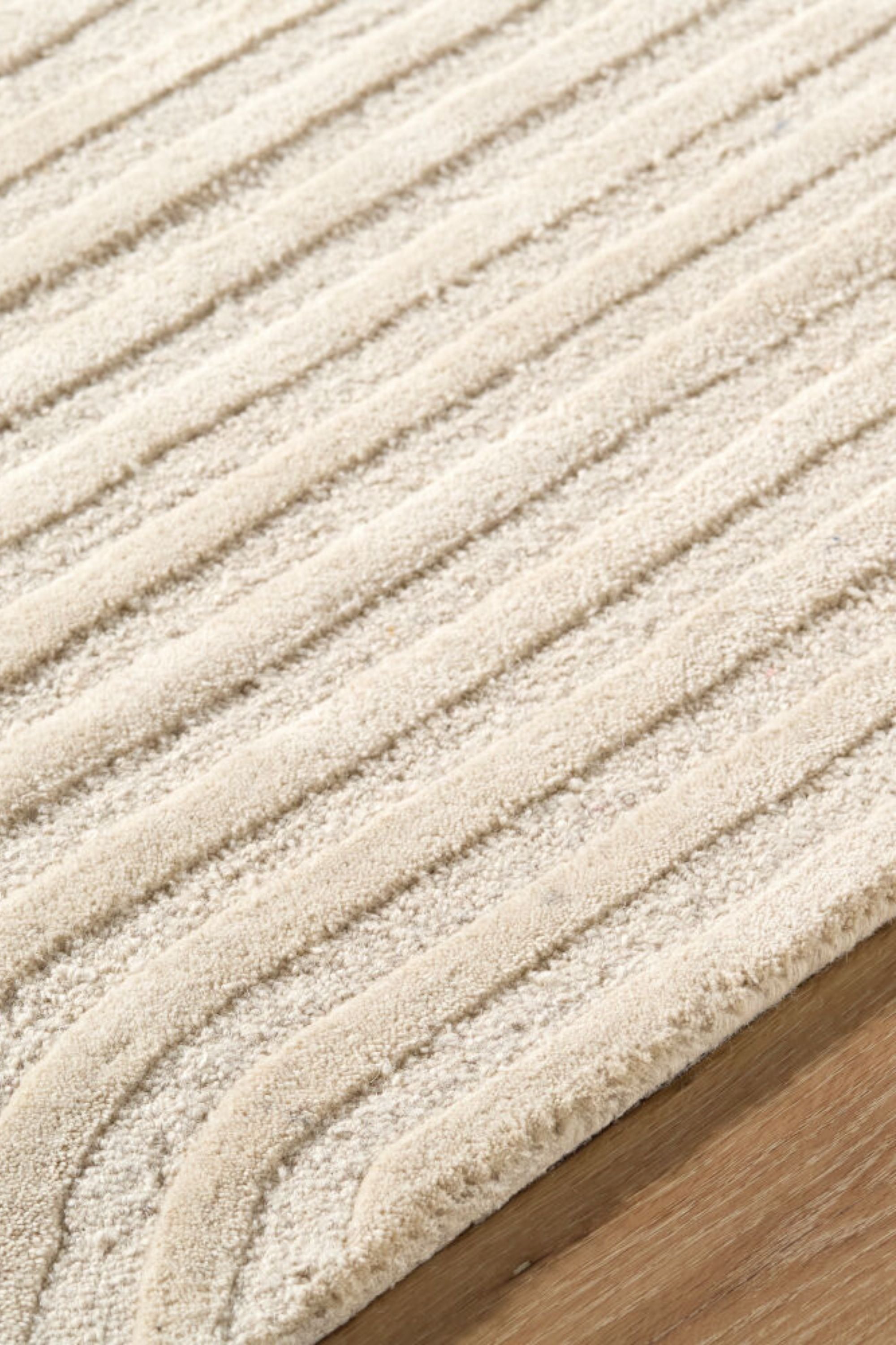 District Loom Modern hand knotted Rug Brook Beige