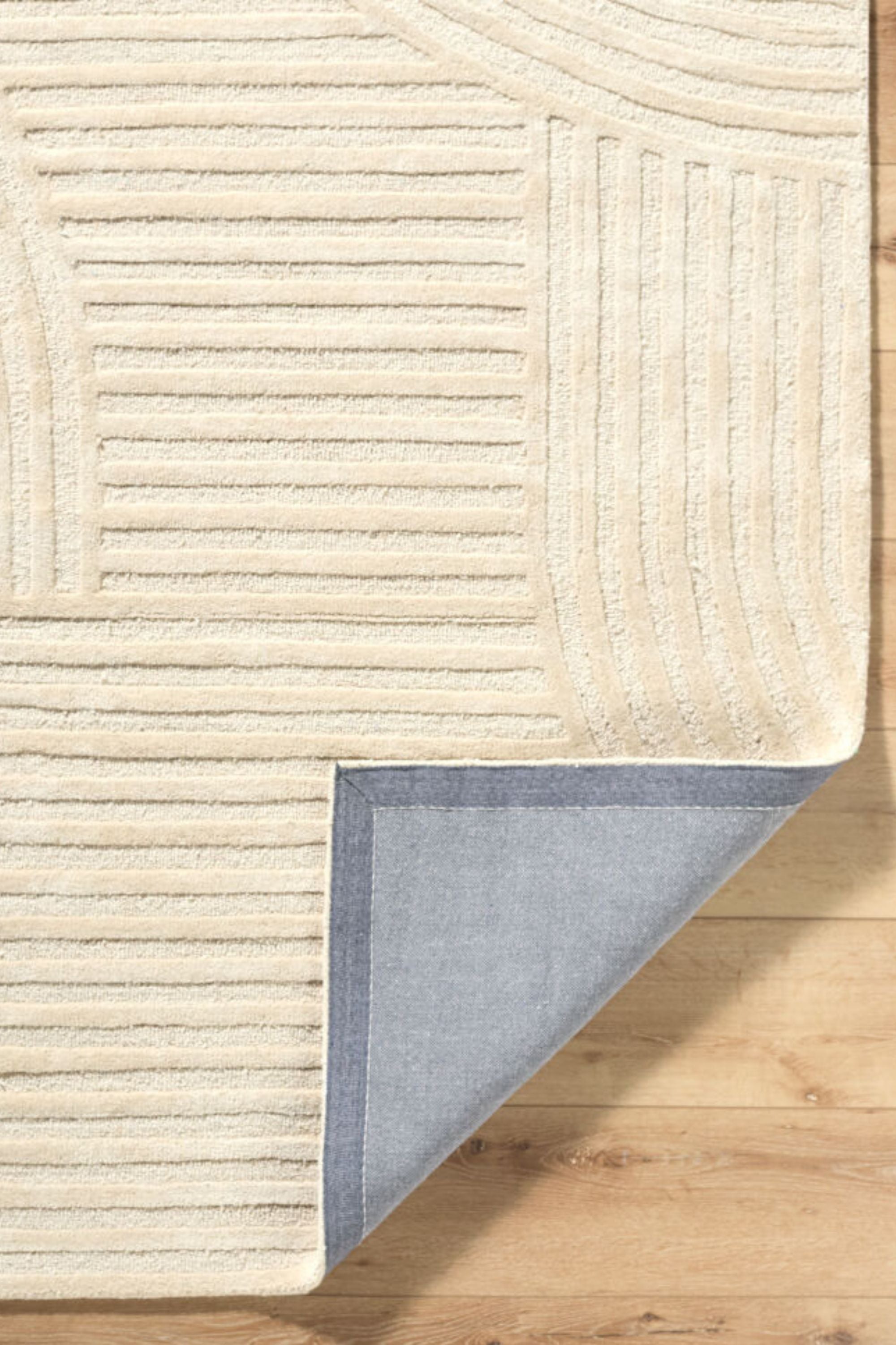 District Loom Modern hand knotted Rug Brook Beige