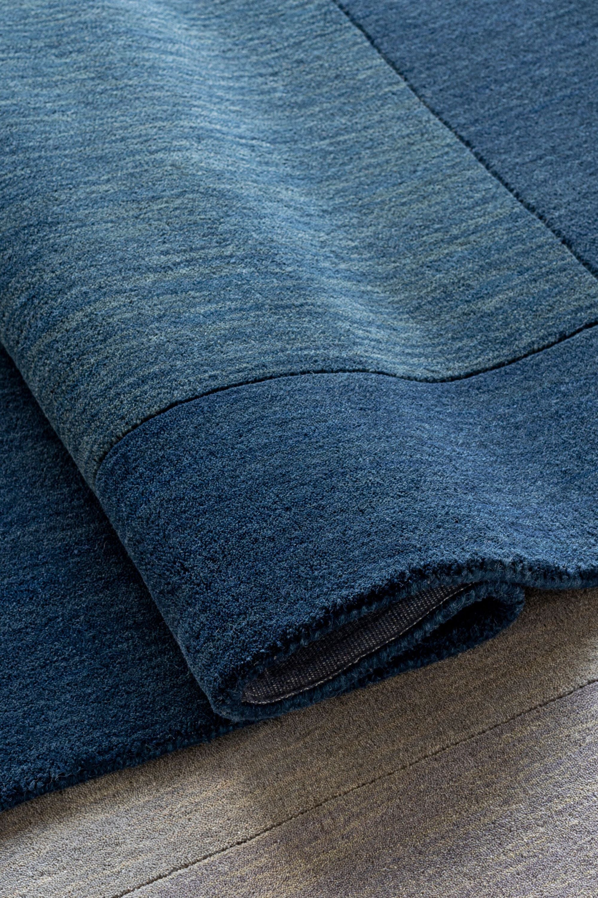 District Loom Modern hand loomed rug Finn Navy