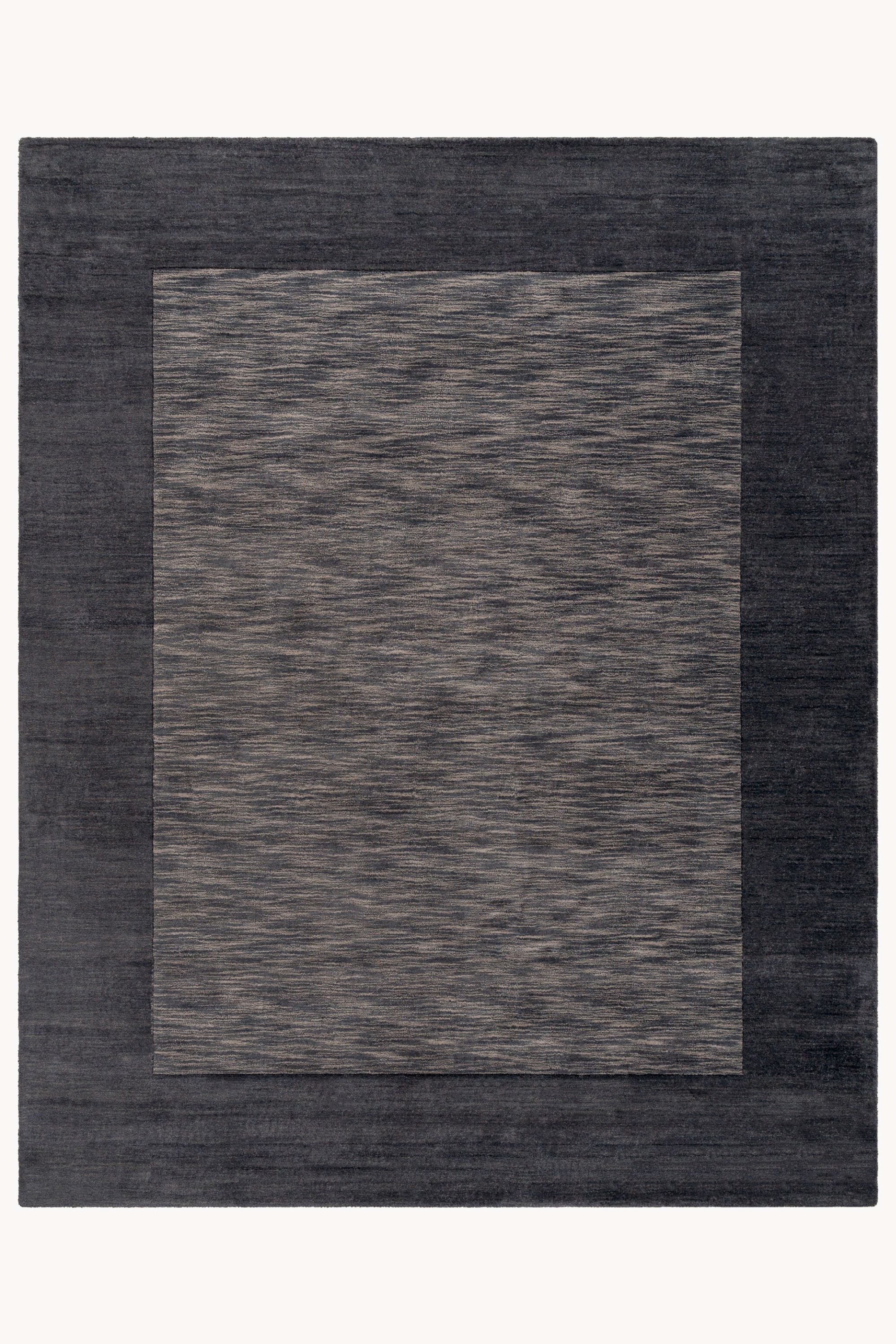 District Loom Modern hand loomed rug Finn Charcoal