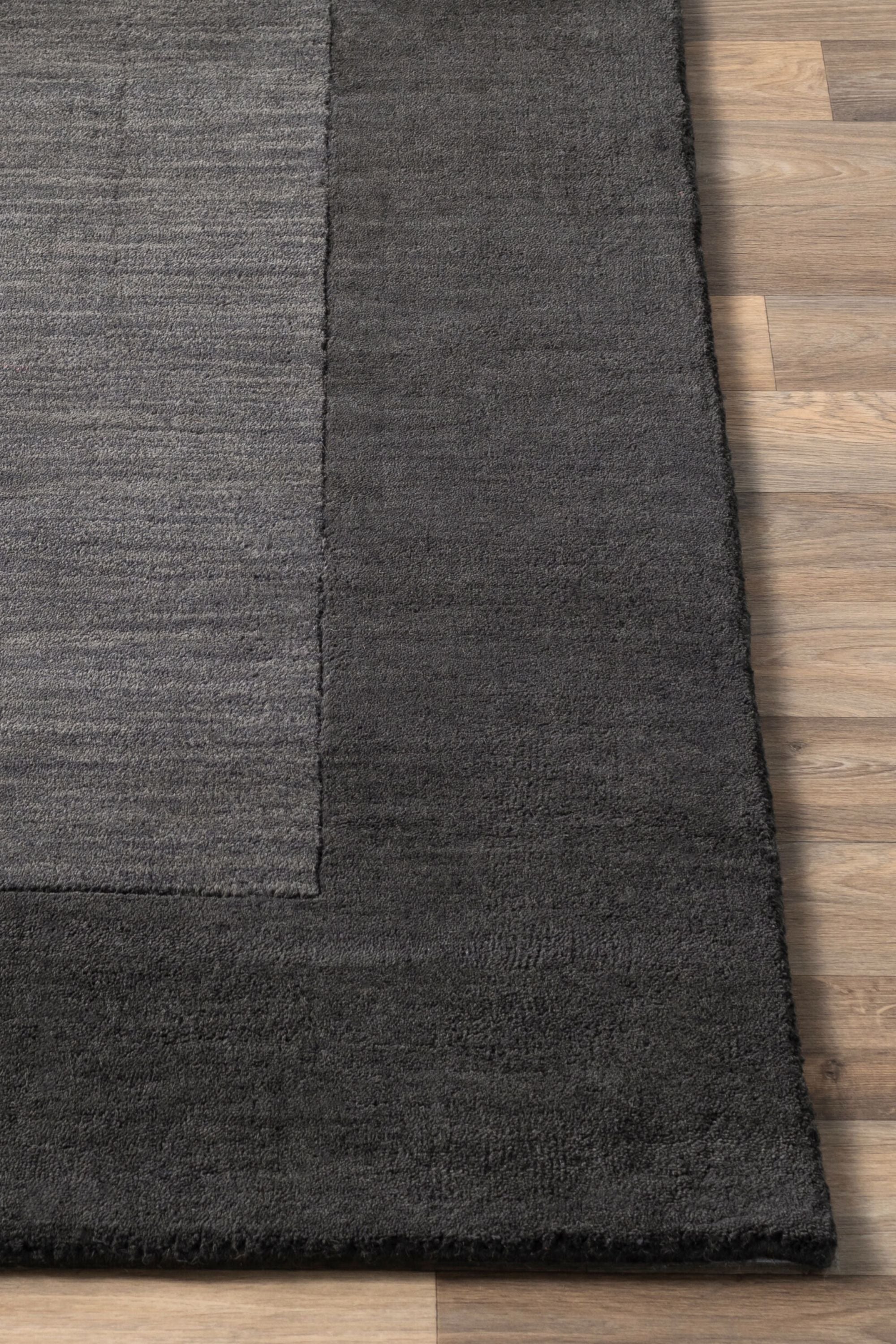 District Loom Modern hand loomed rug Finn Charcoal