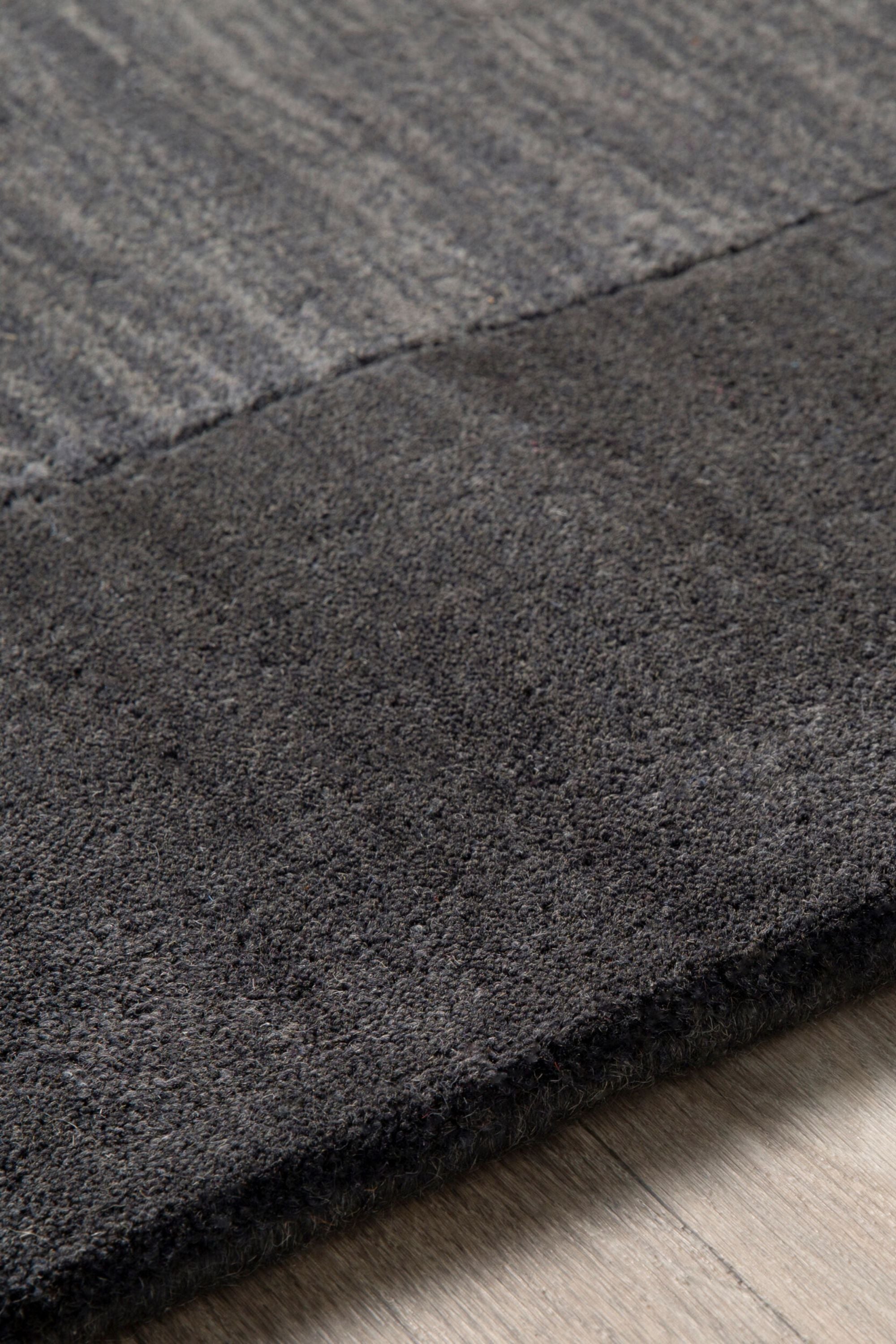 District Loom Modern hand loomed rug Finn Charcoal