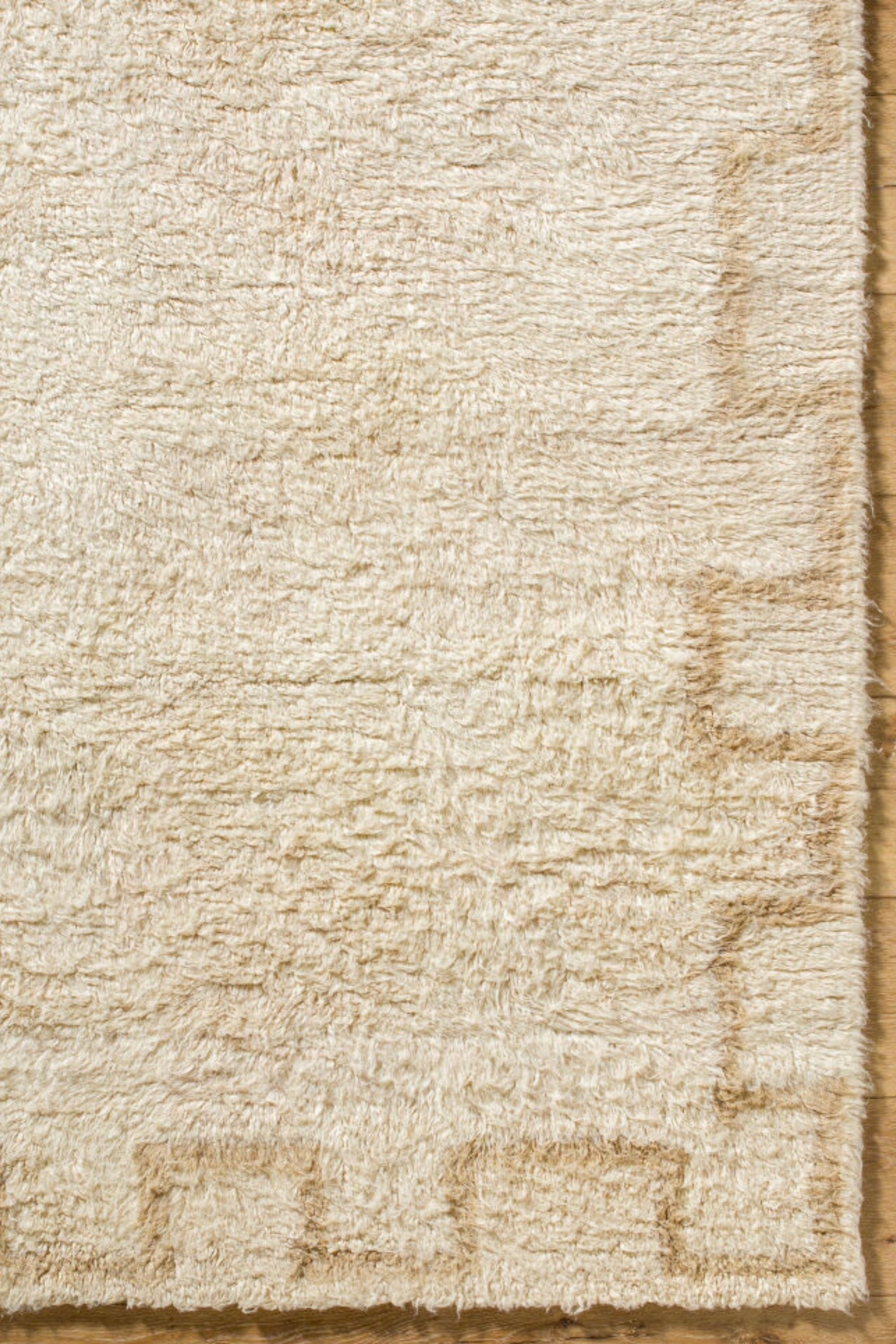 District Loom Modern hand knotted Moroccan Beni Ourain rug 008