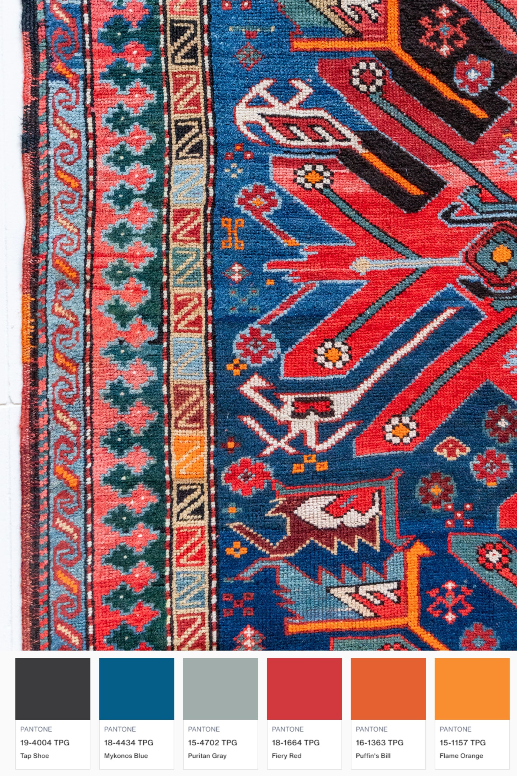District Loom Antique Caucasian Scatter Rug Sacco