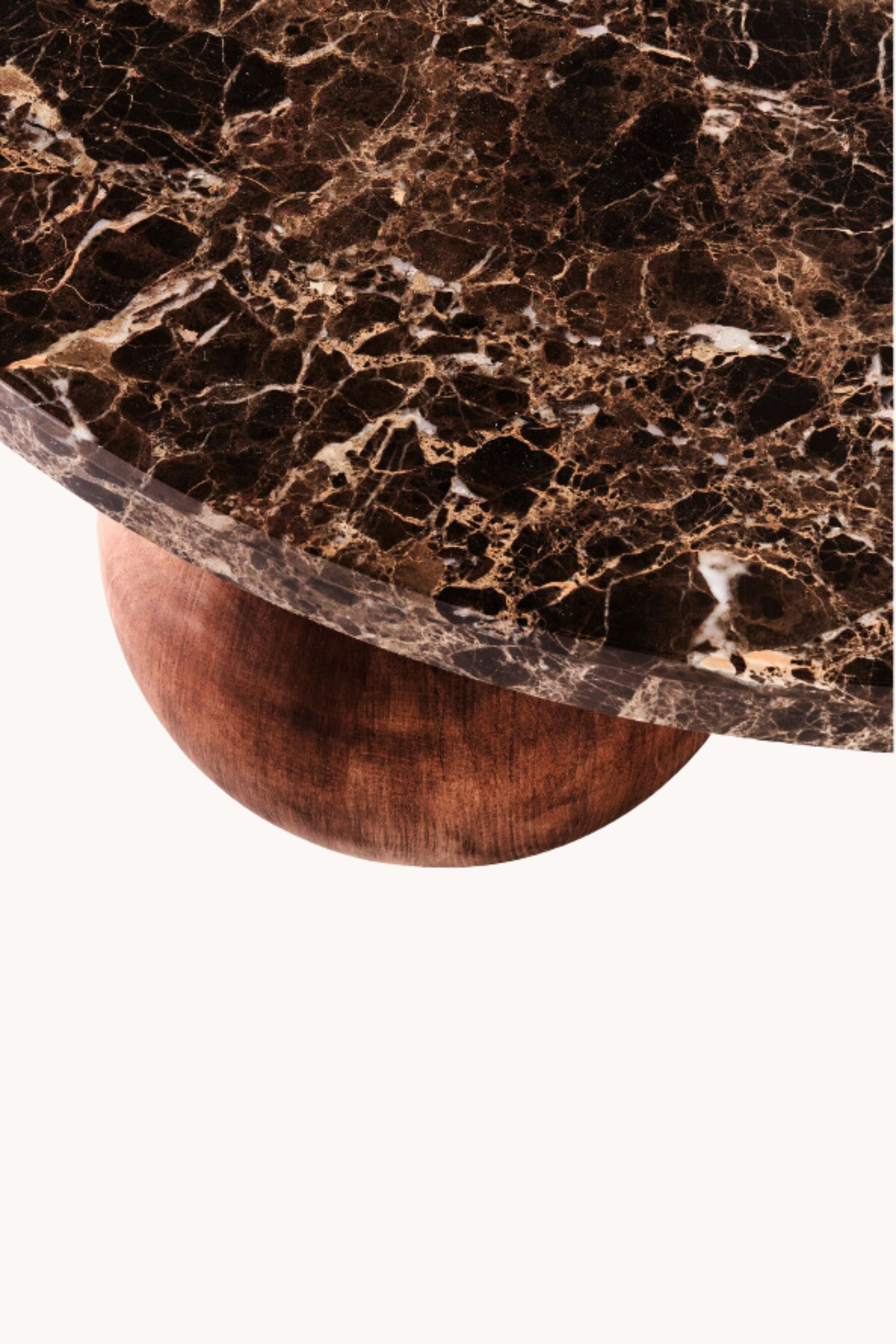 Sphere Round Sofa Table Emperador | Dusty Deco x District Loom