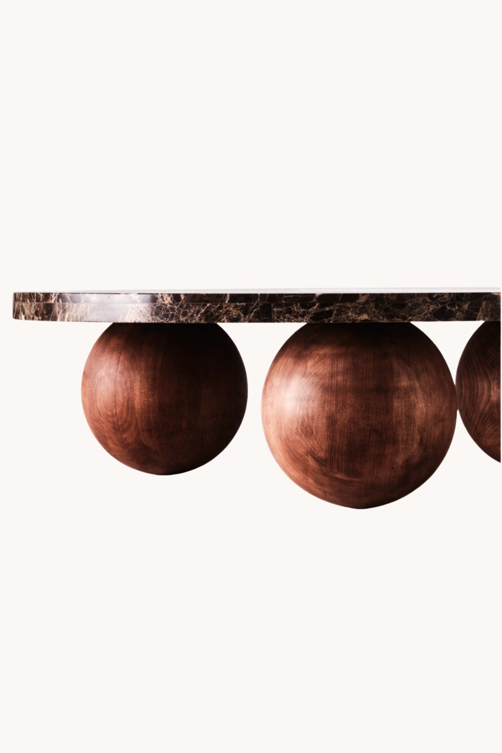 Sphere Round Sofa Table Emperador | Dusty Deco x District Loom