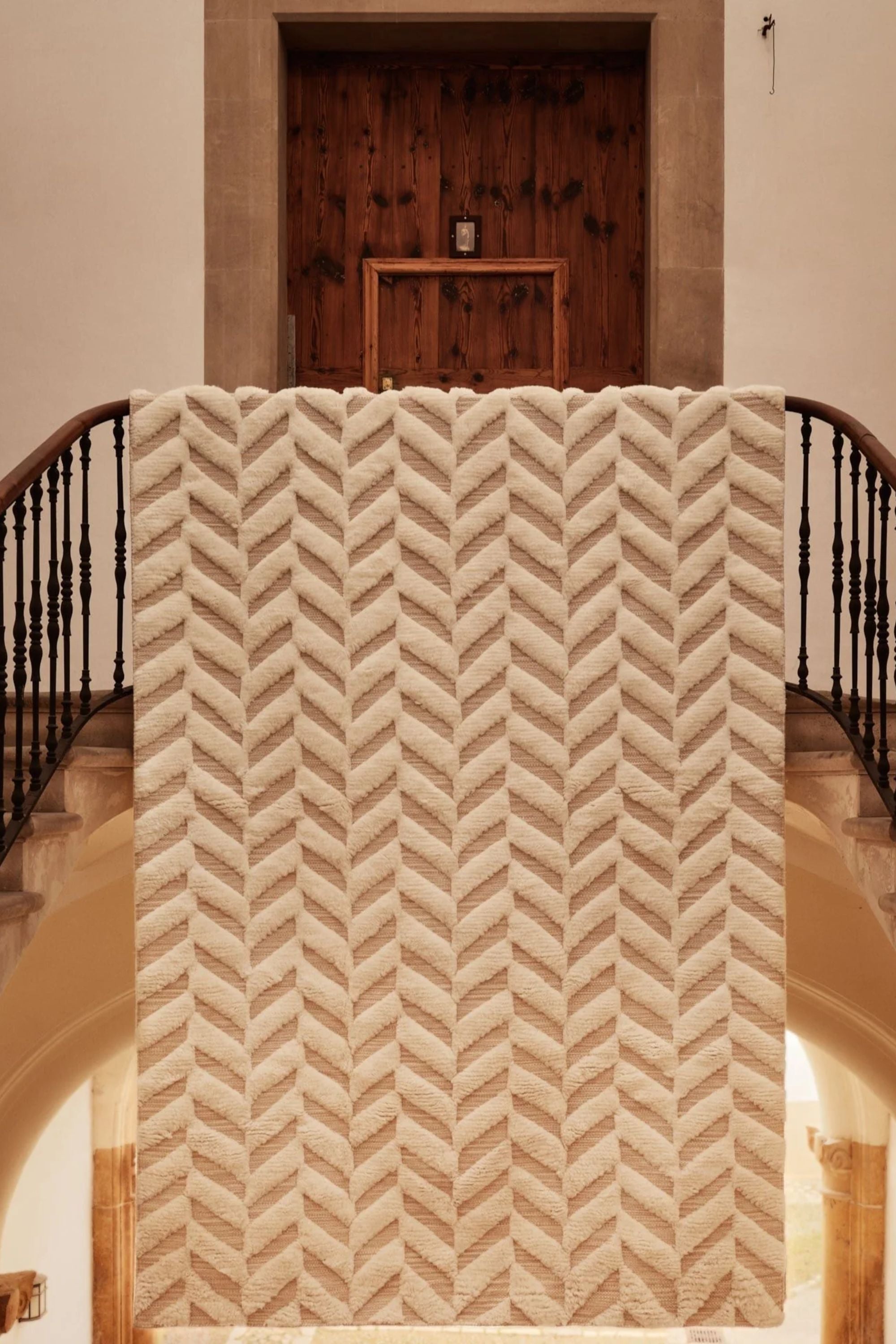 Dusty Deco Herringbone White_District Loom
