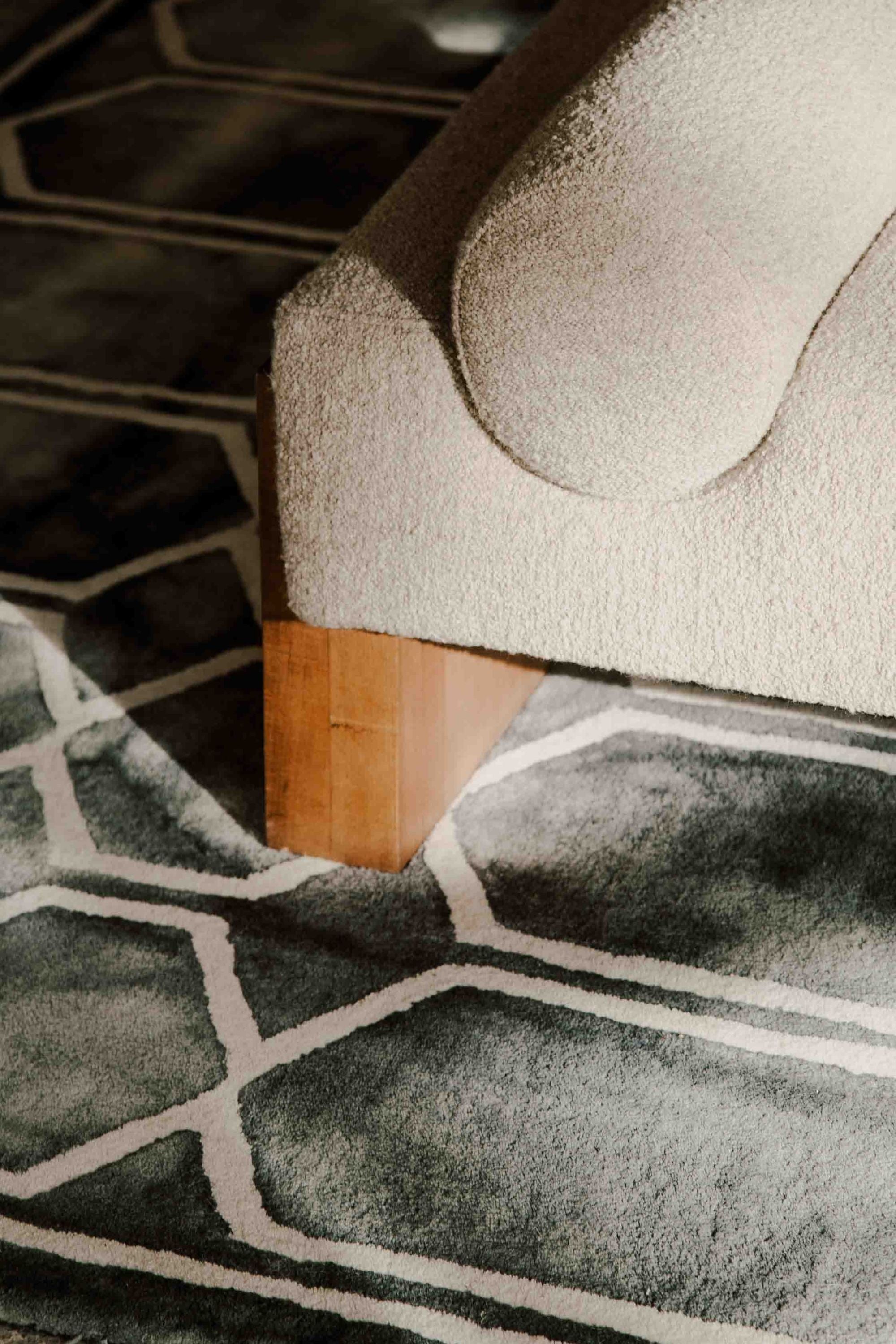 Dusty Deco Tie Dye Graphite Ink Rug at District Loom