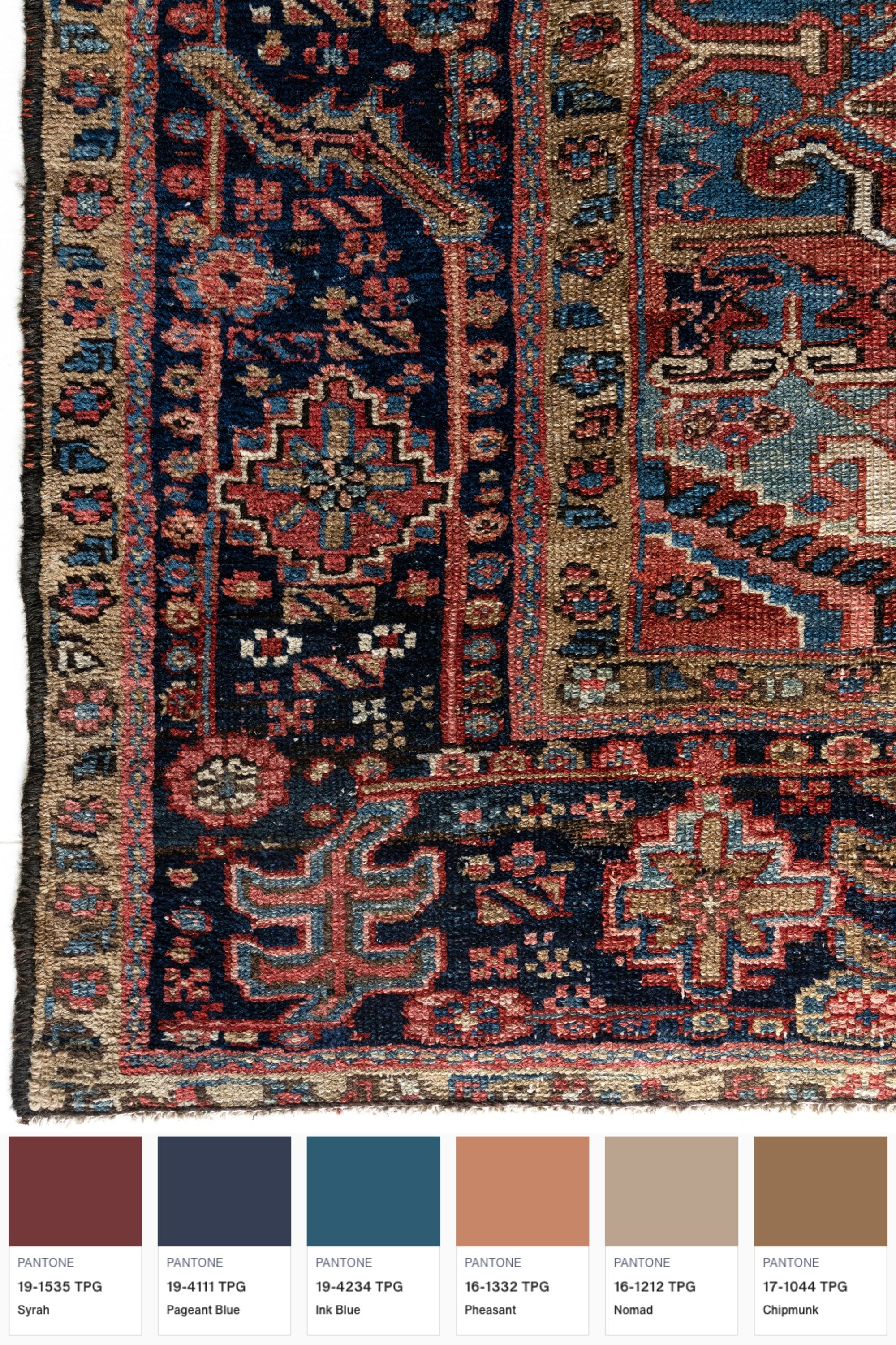 District Loom Vintage Bakhtiari Area Rug Leonora