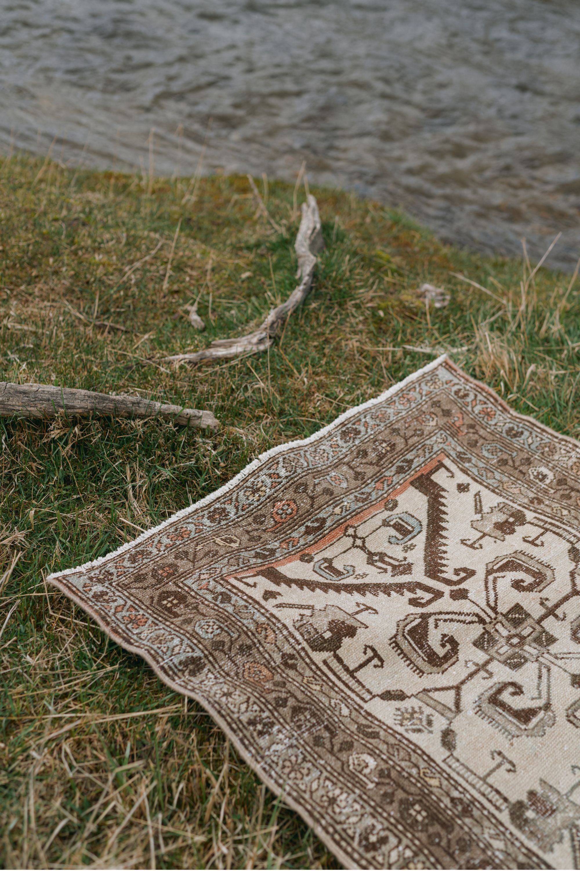 District Loom Vintage Malyer scatter rug Galton