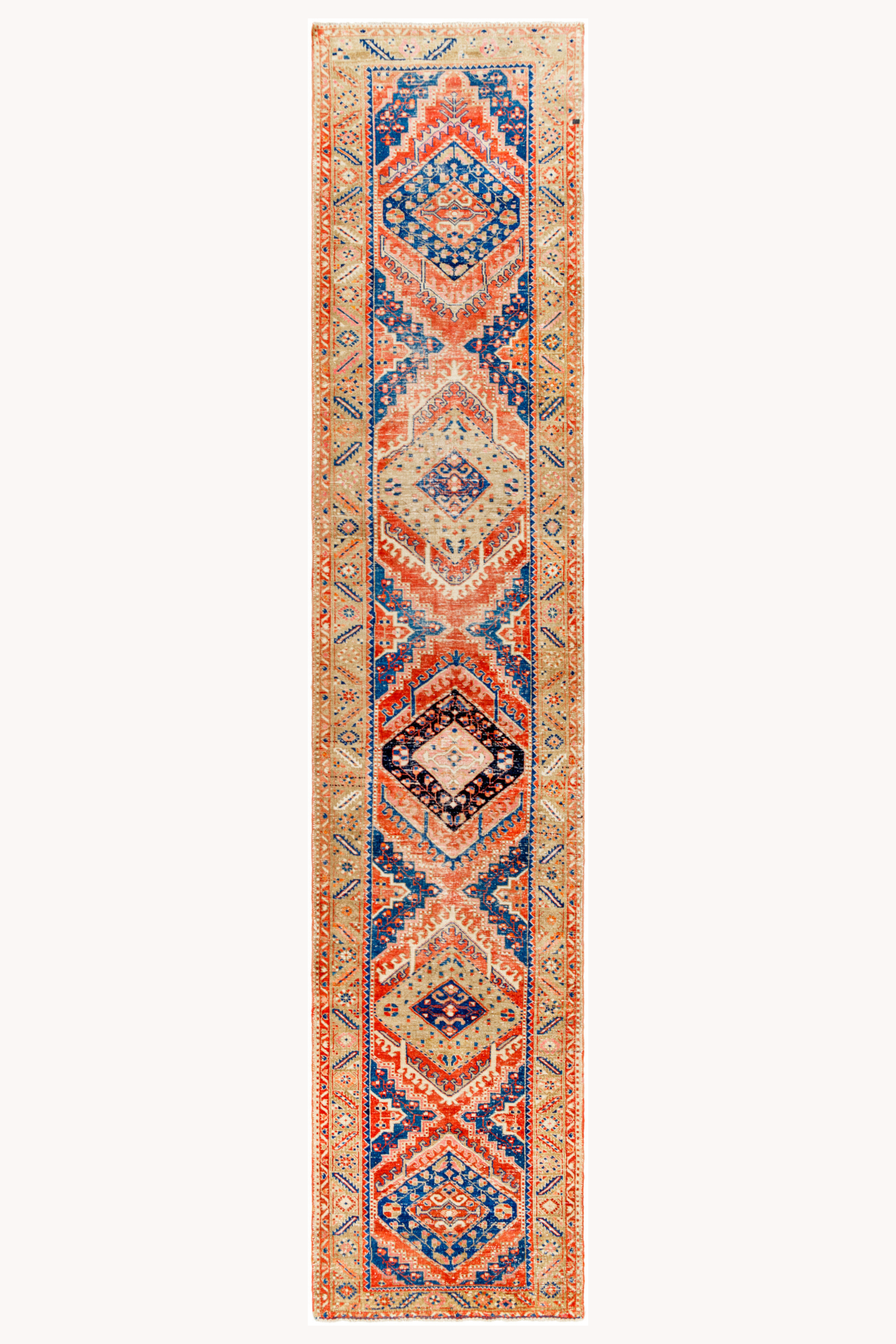 District Loom Antique Persian Heriz runner rug Mariner
