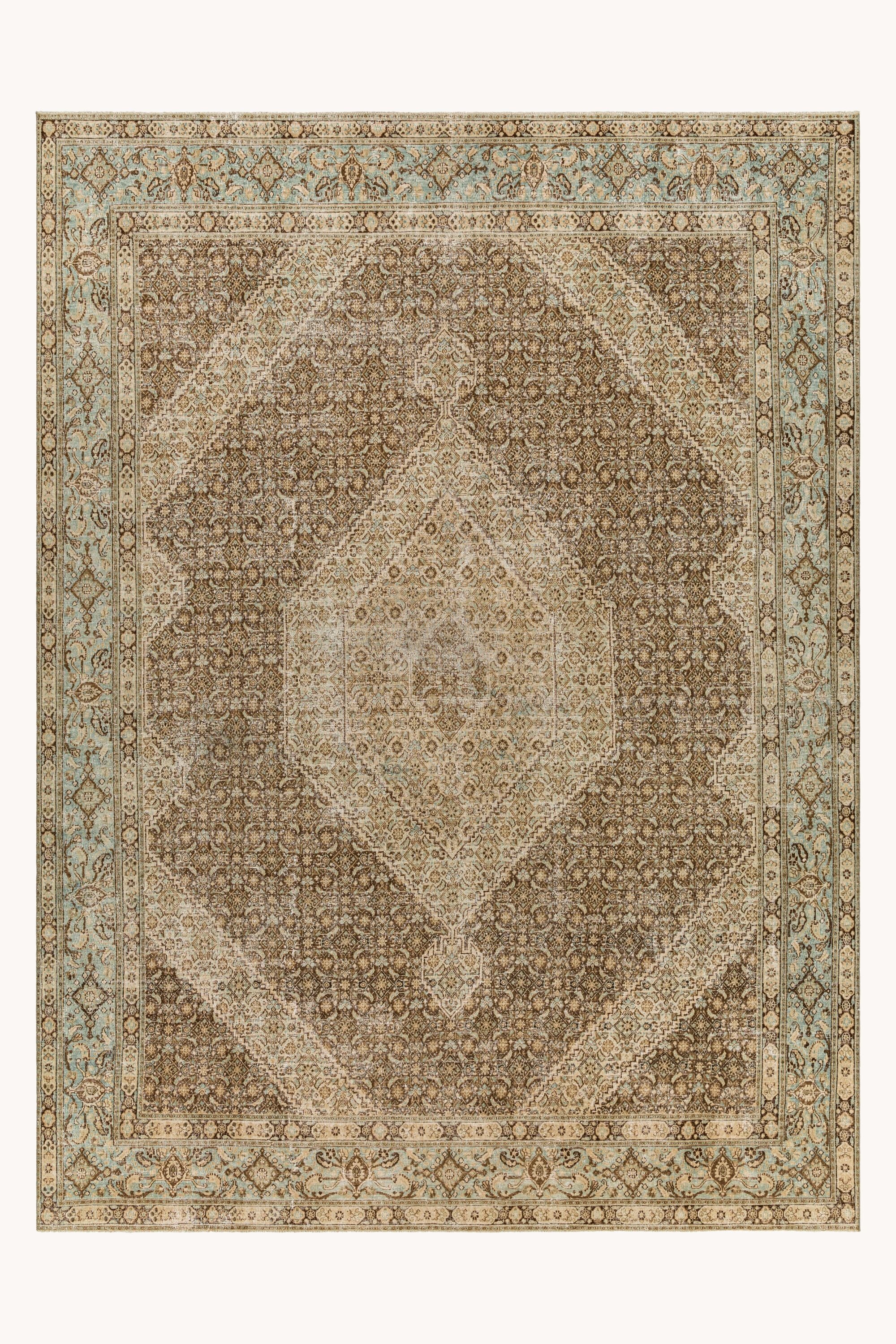 District Loom Vintage Persian Tabriz area rug Keene