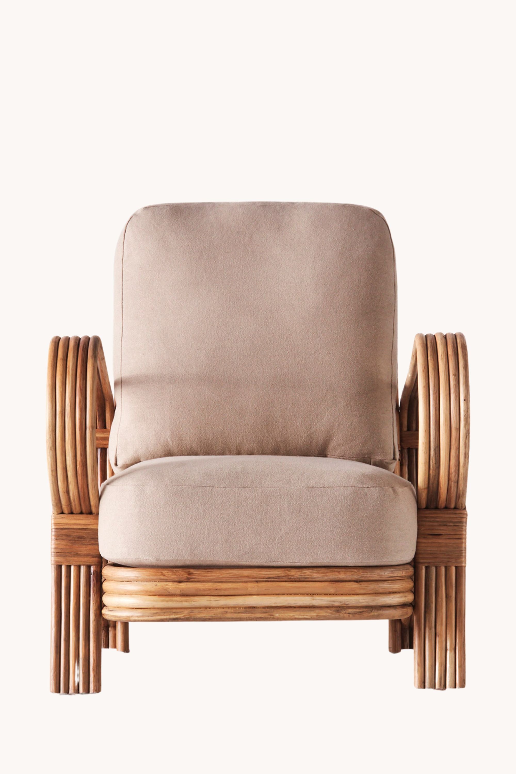 Dusty Deco Bamboo Lounge Chair for District Loom