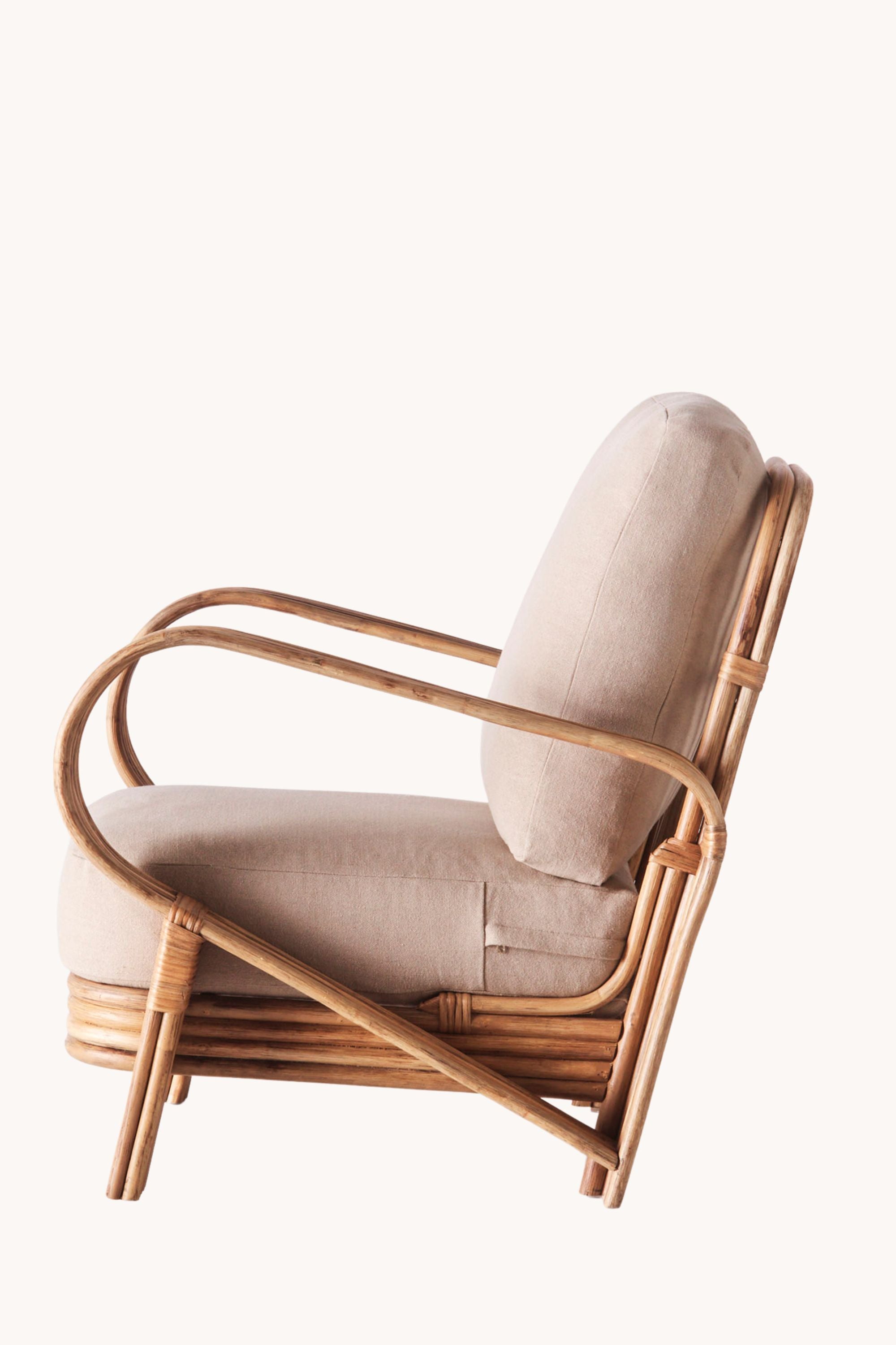 Dusty Deco Bamboo Lounge Chair for District Loom