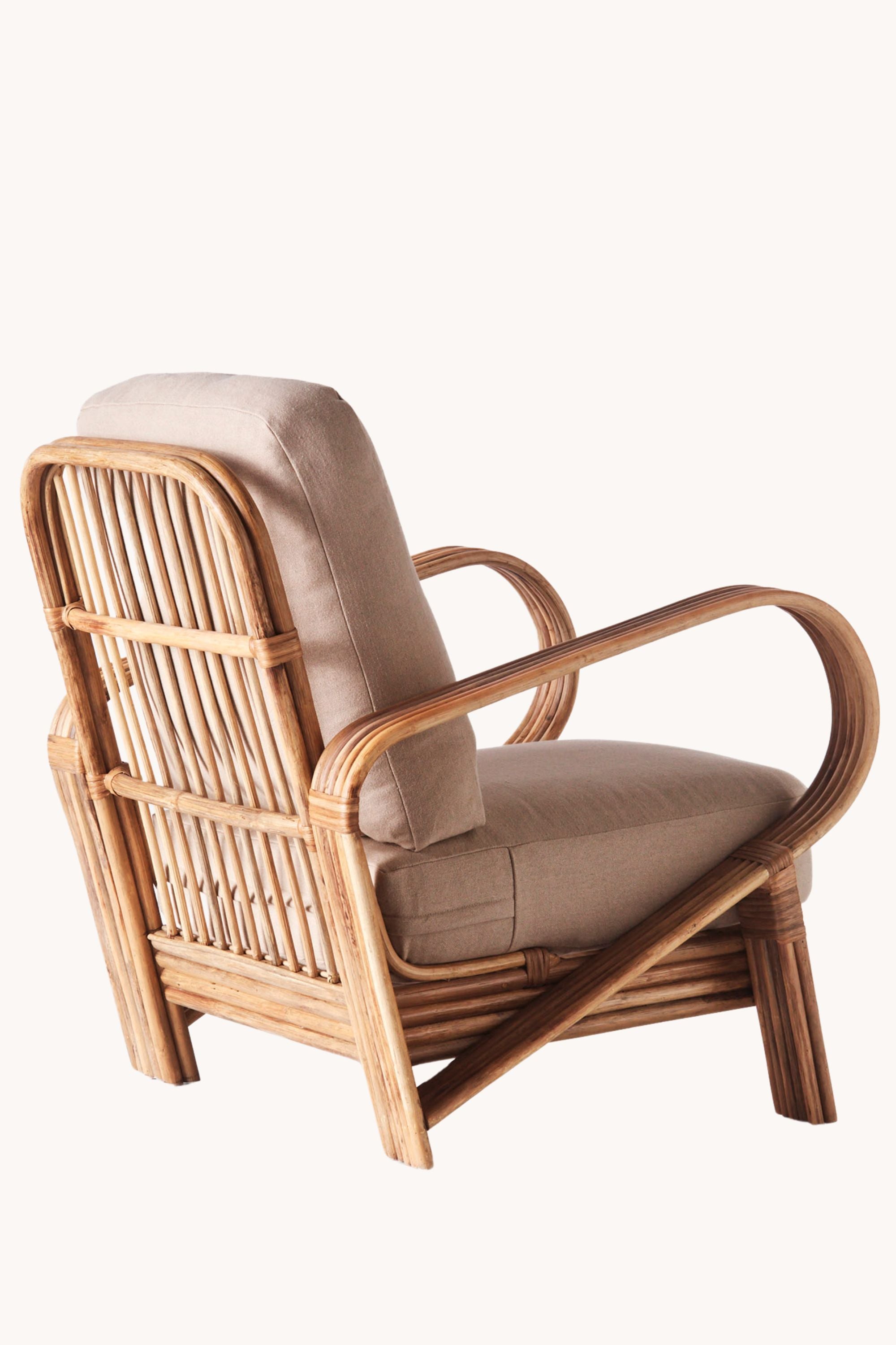 Dusty Deco Bamboo Lounge Chair for District Loom