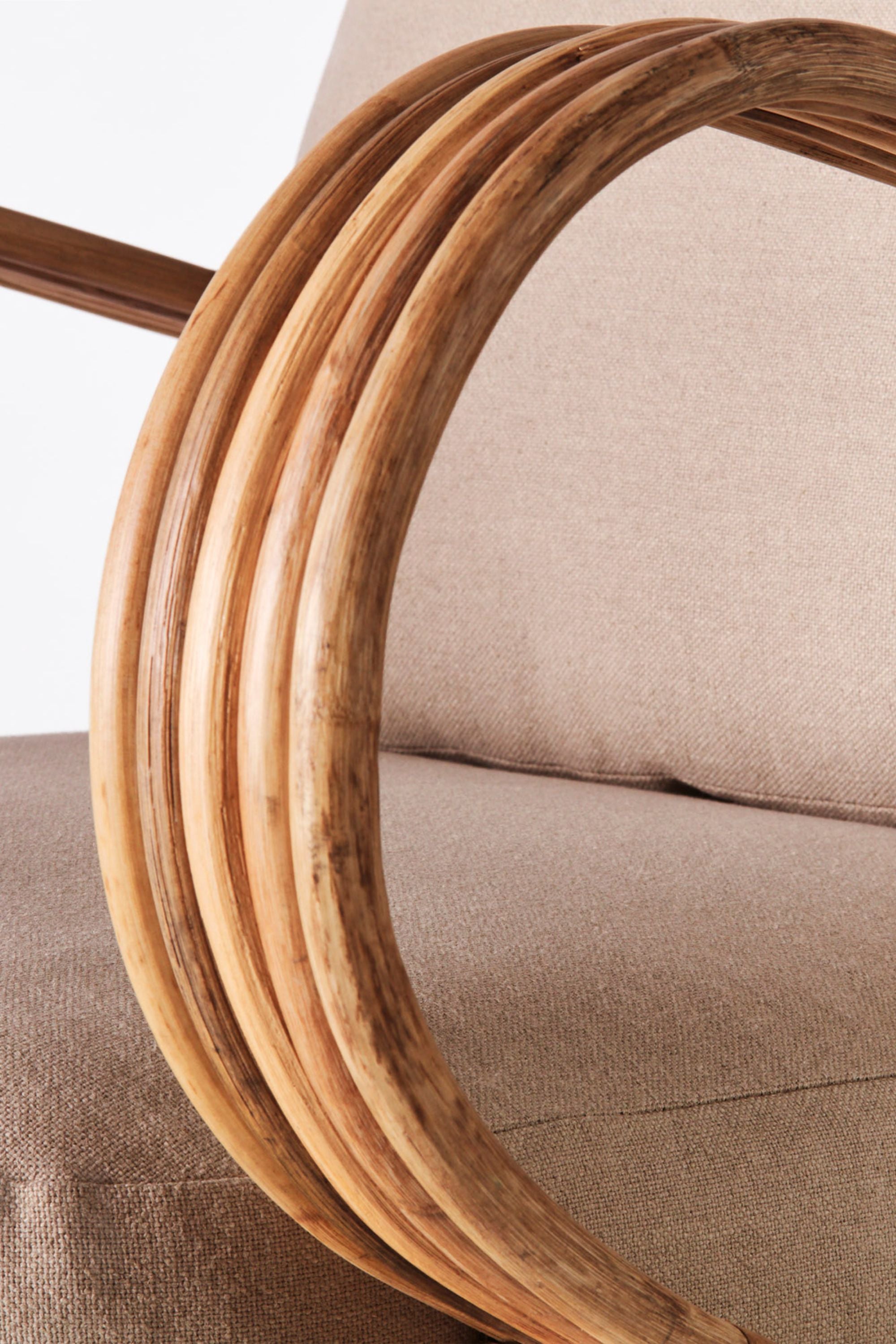Dusty Deco Bamboo Lounge Chair for District Loom