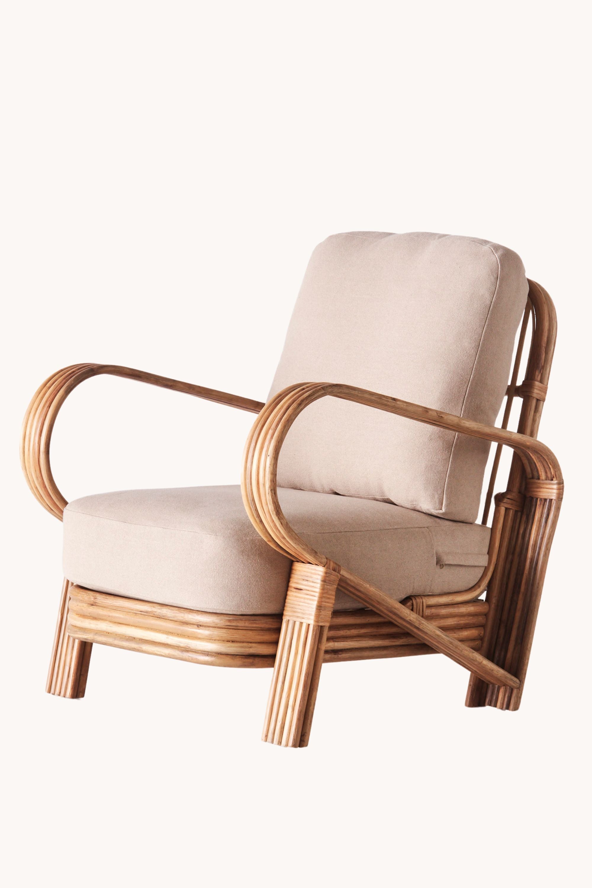 Dusty Deco Bamboo Lounge Chair for District Loom