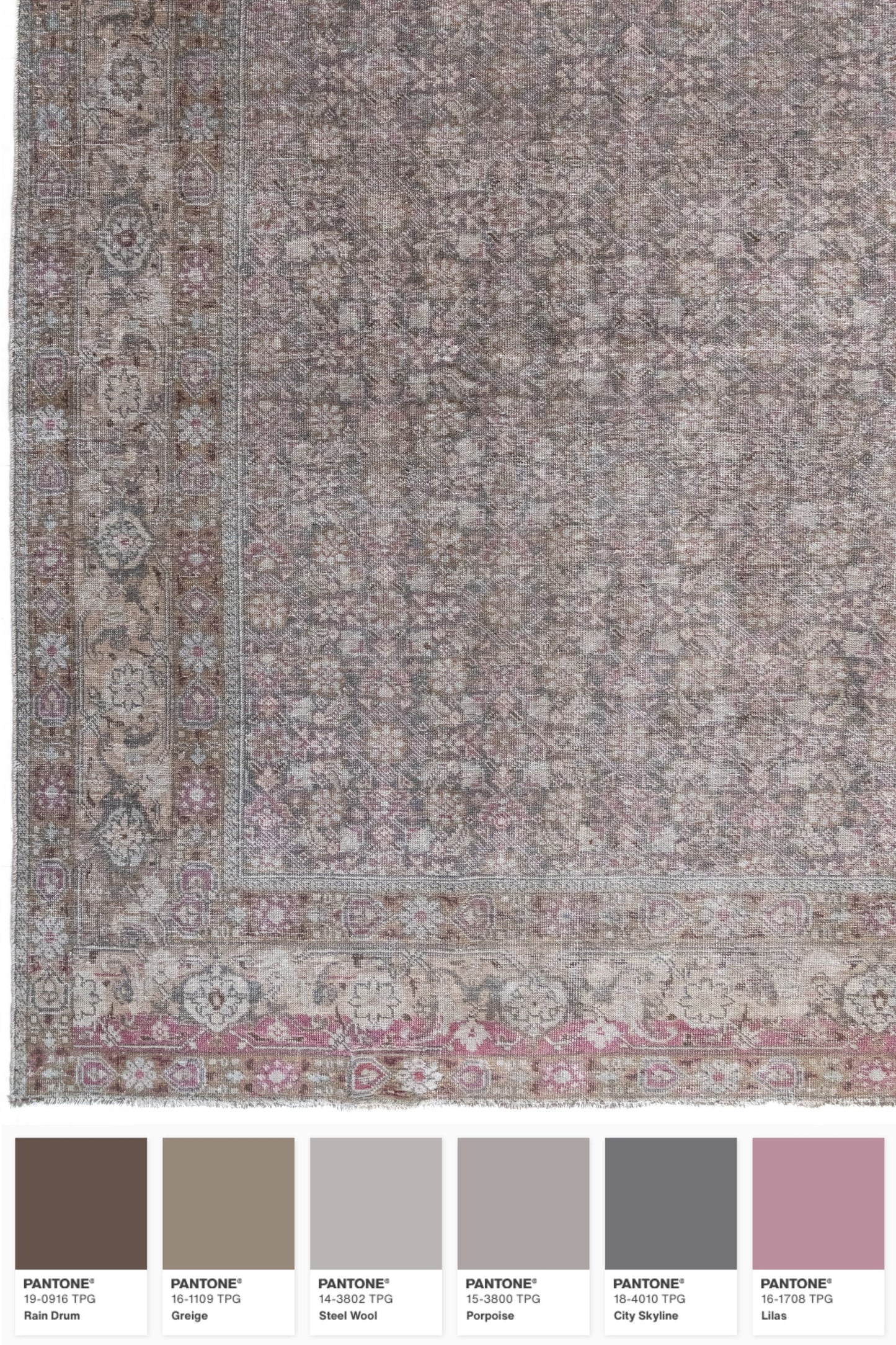 District Loom Vintage Tabriz Area Rug Hathaway
