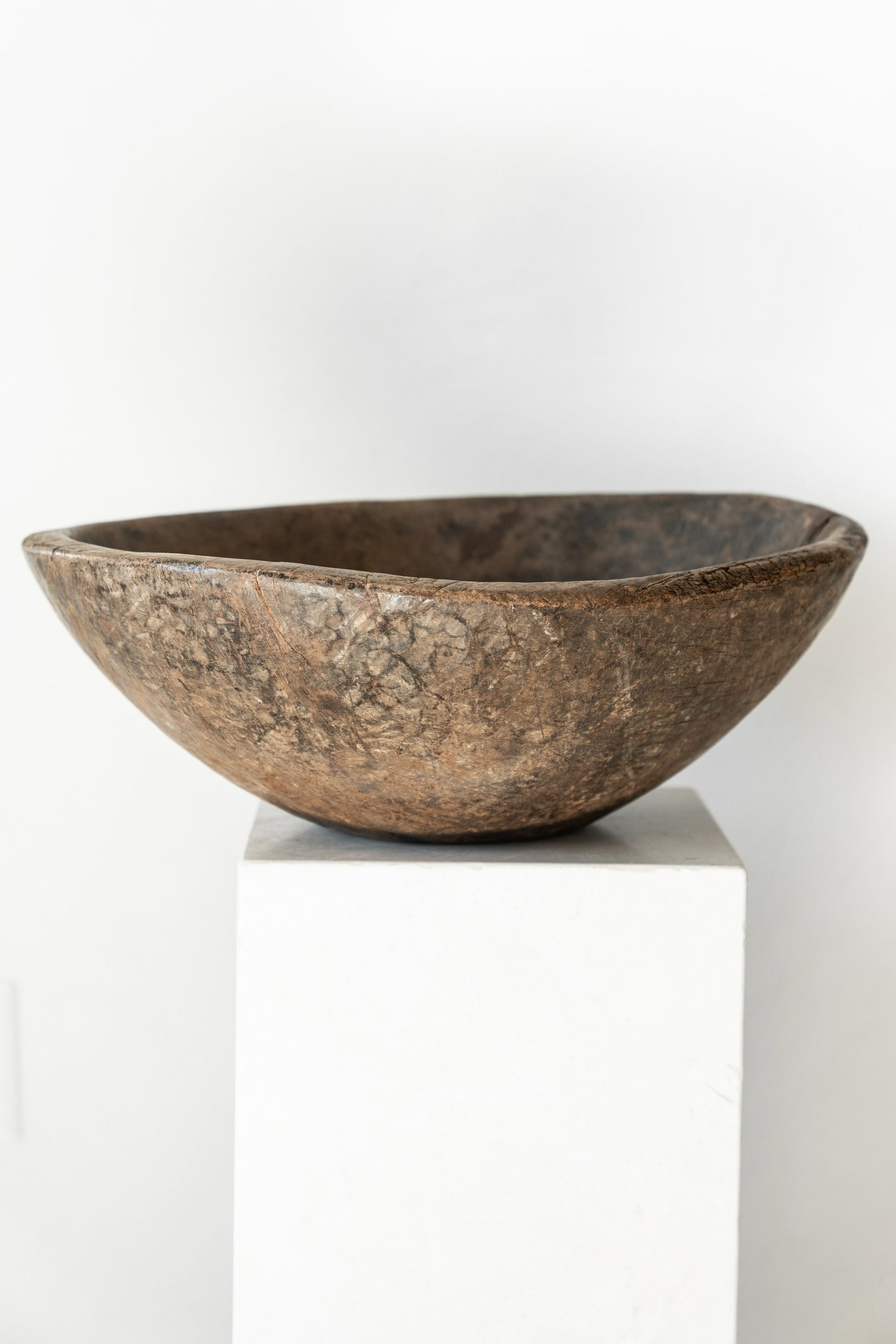 District Loom Decor antique African bowl, hand-carved from Ivory Coast wood